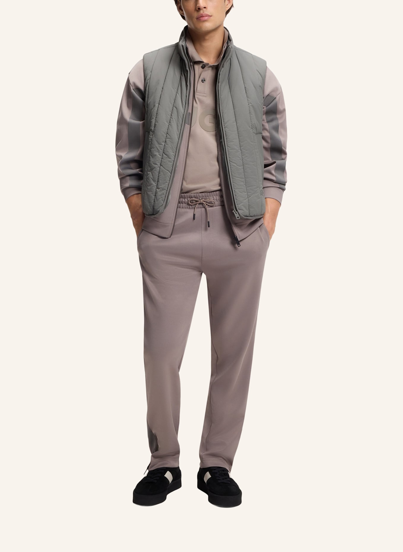 HUGO Casual Jacke BRENO2611 Regular Fit: DUNKELGRAU