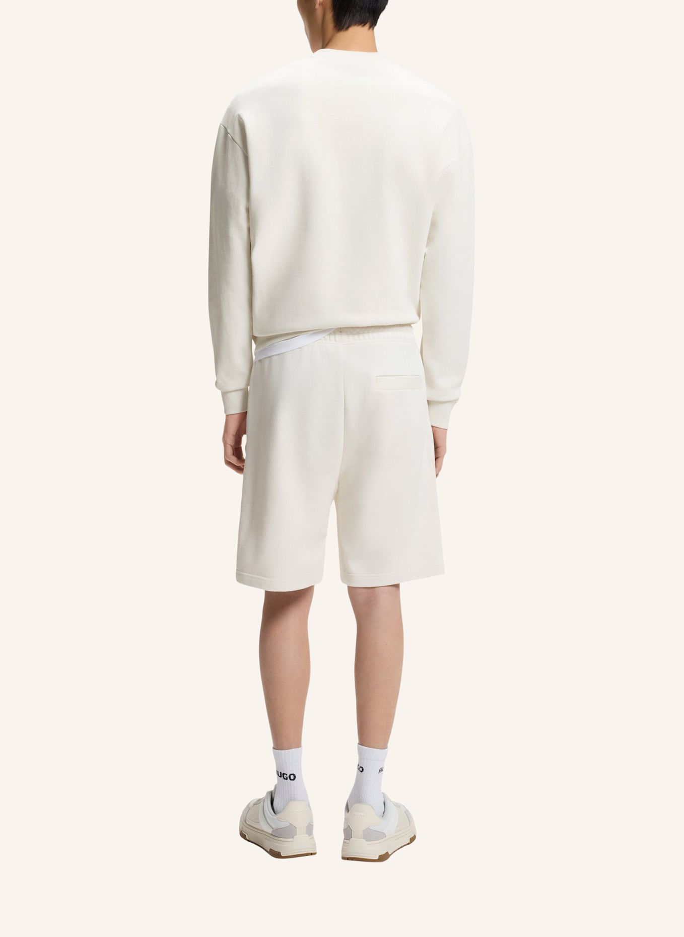 HUGO Kurze Hose DARIX Relaxed Fit: WEISS