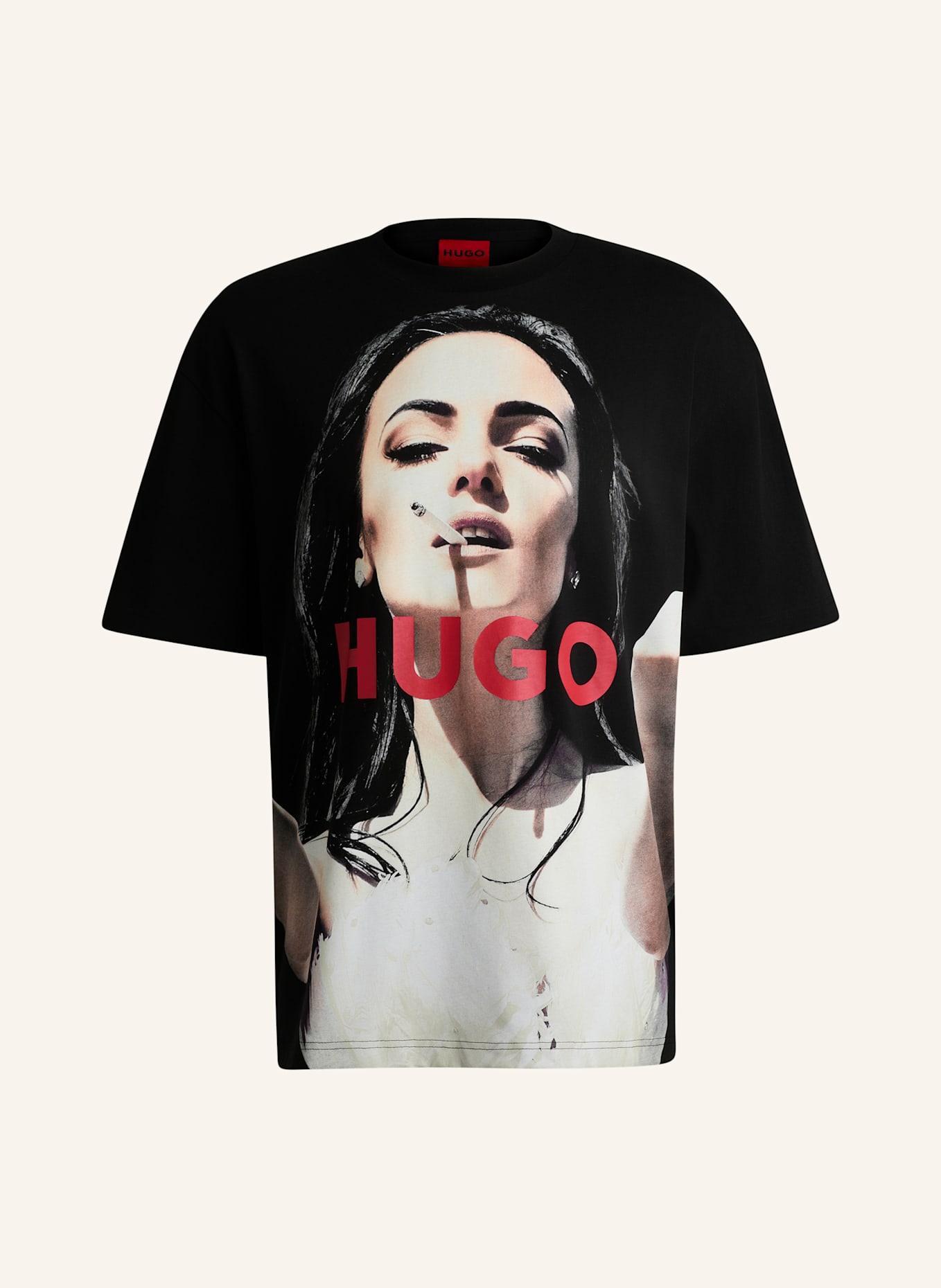 HUGO T-Shirt DUWEDIE Oversize Fit: SCHWARZ
