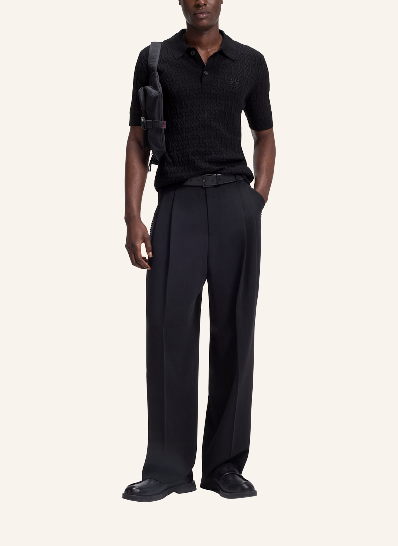 HUGO Pullover SHIRDS Relaxed Fit: SCHWARZ