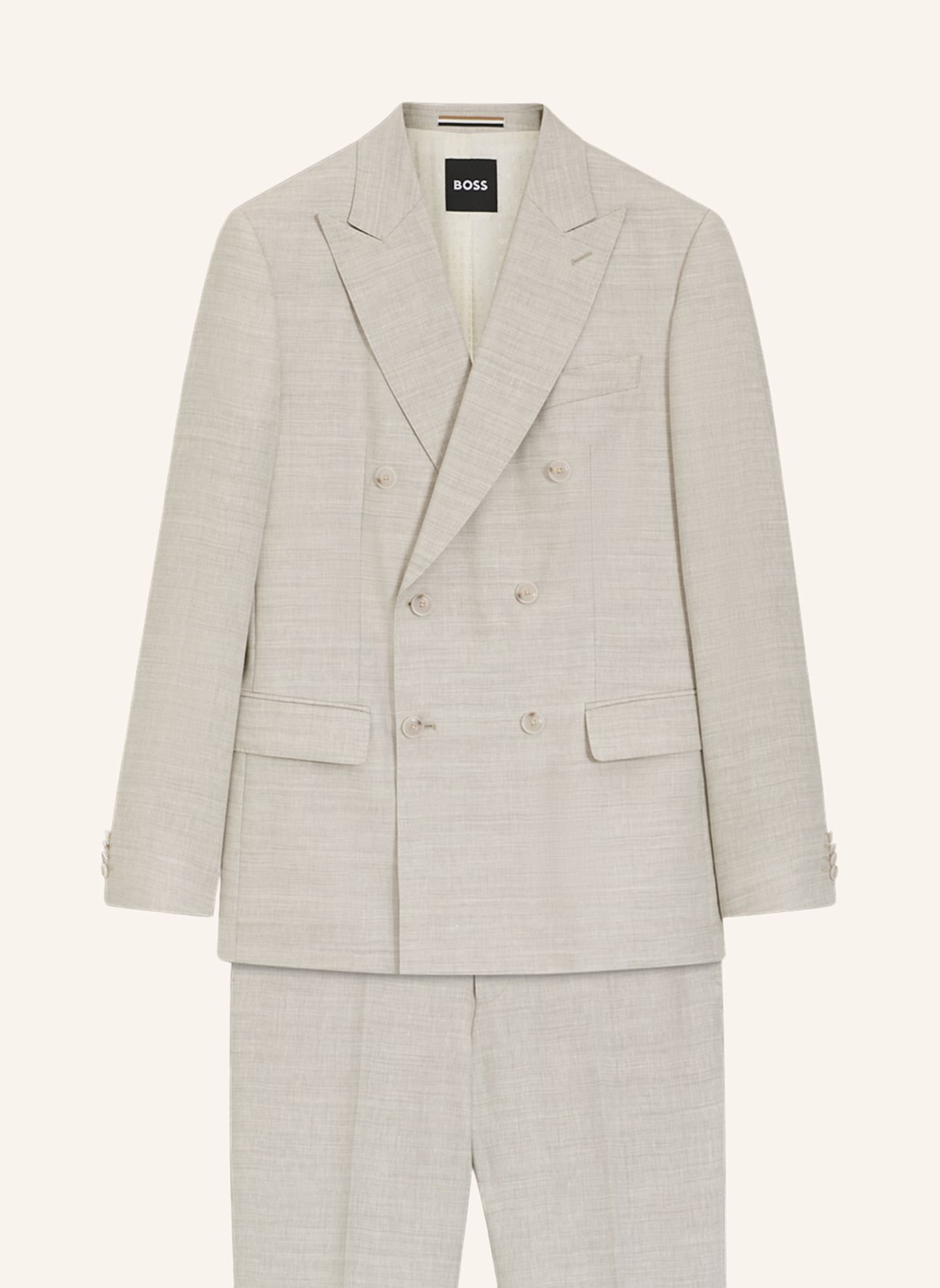 BOSS Business Anzug H-HUGE-2PCS-DB-254 Slim Fit: GRAU
