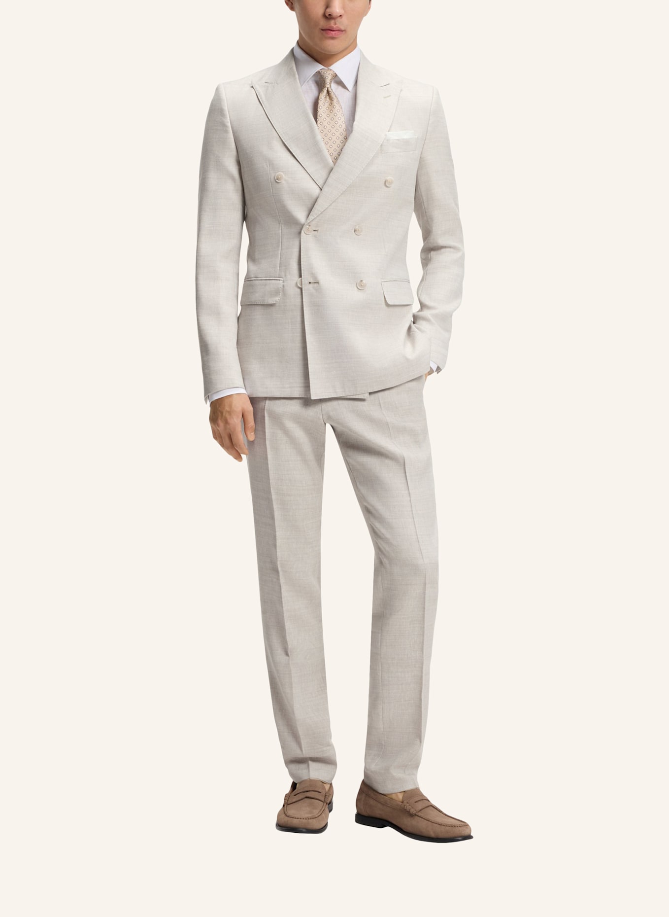 BOSS Business Anzug H-HUGE-2PCS-DB-254 Slim Fit: GRAU