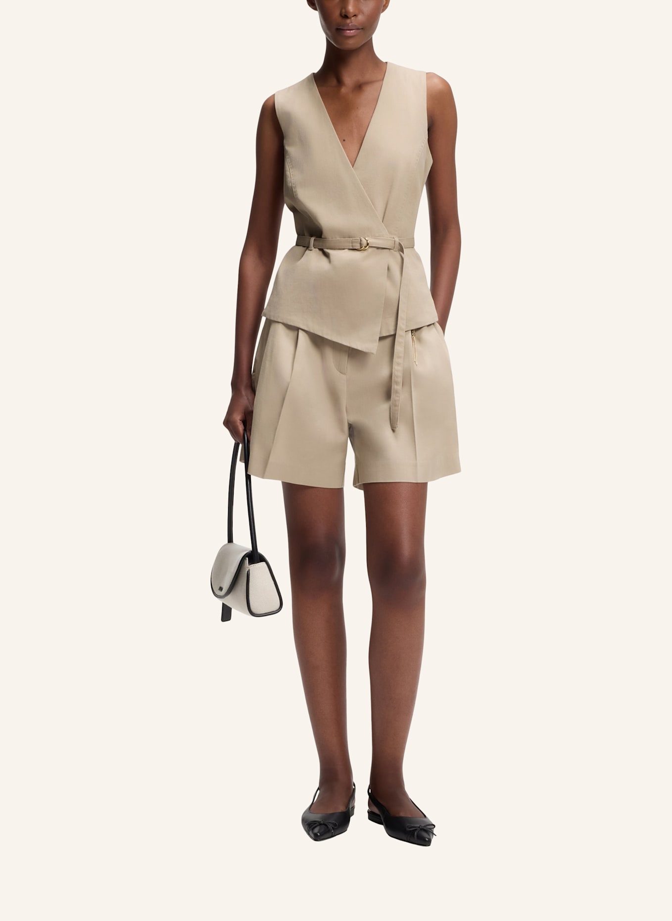 HUGO Casual Hose HENISEA-1-W Straight Fit: HELLBRAUN