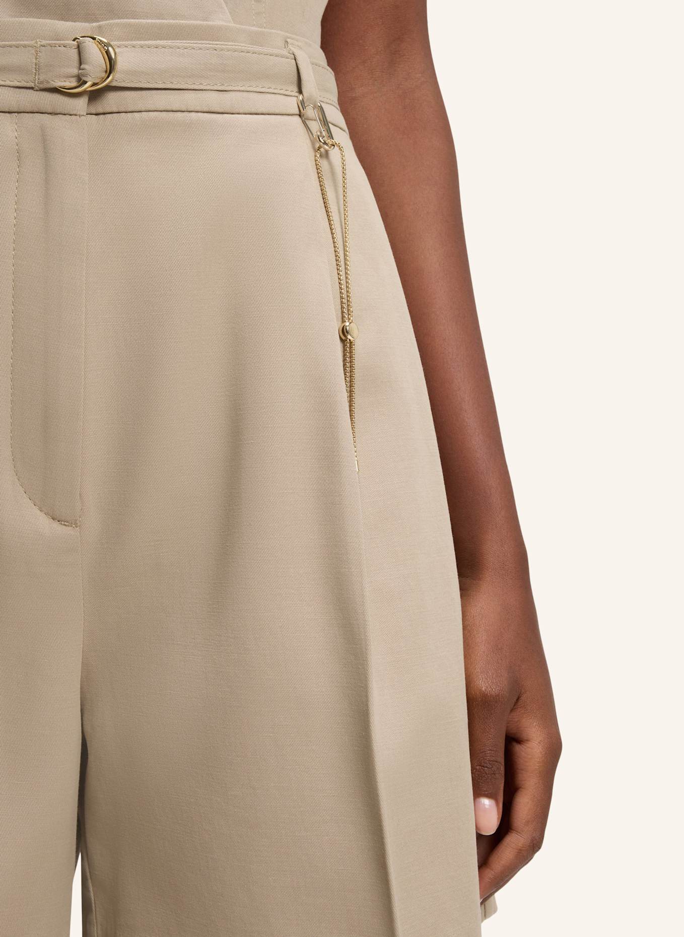 HUGO Casual Hose HENISEA-1-W Straight Fit: HELLBRAUN