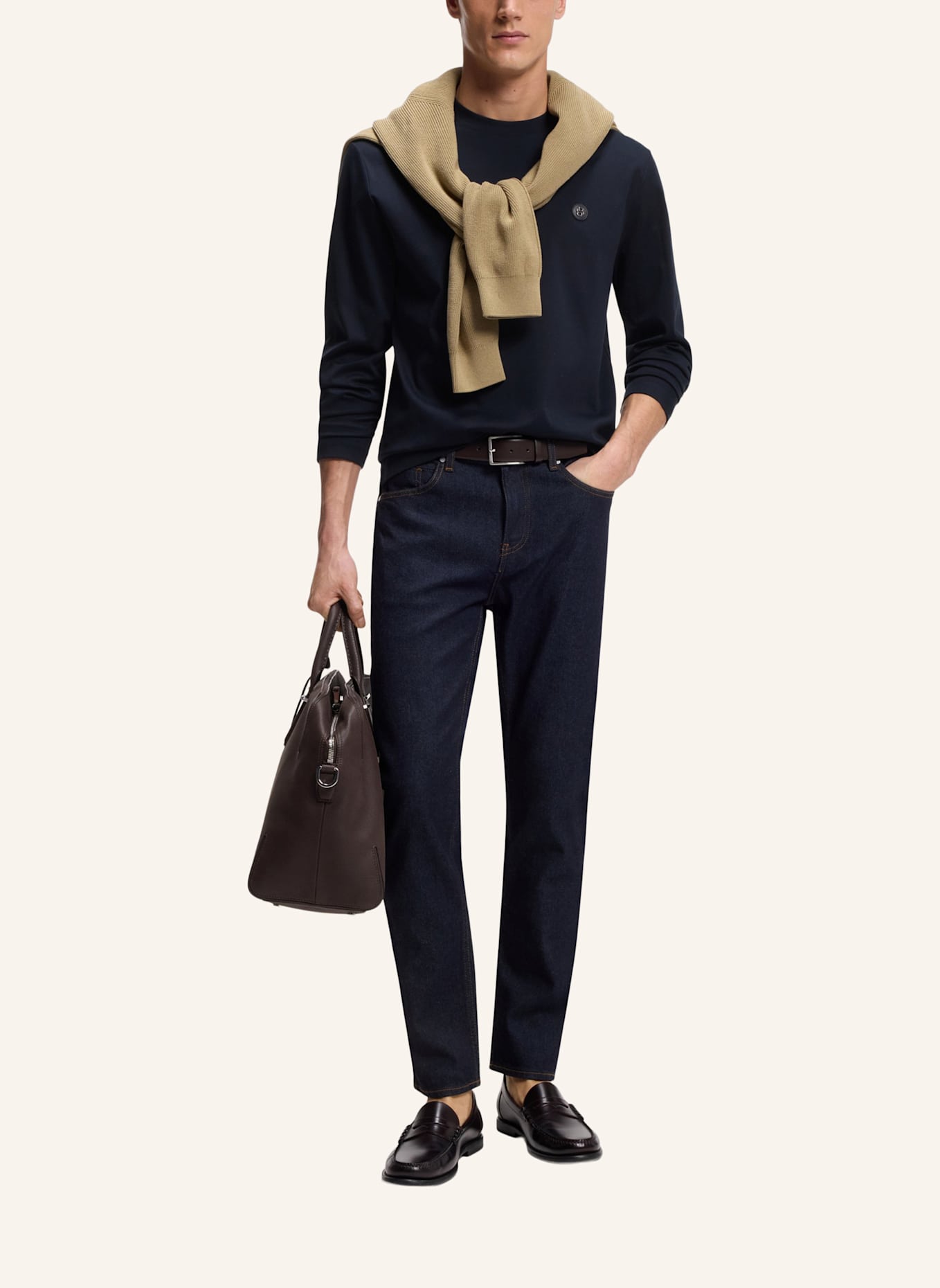 BOSS T-Shirt TOWNLEY 01_TI Regular Fit: DUNKELBLAU