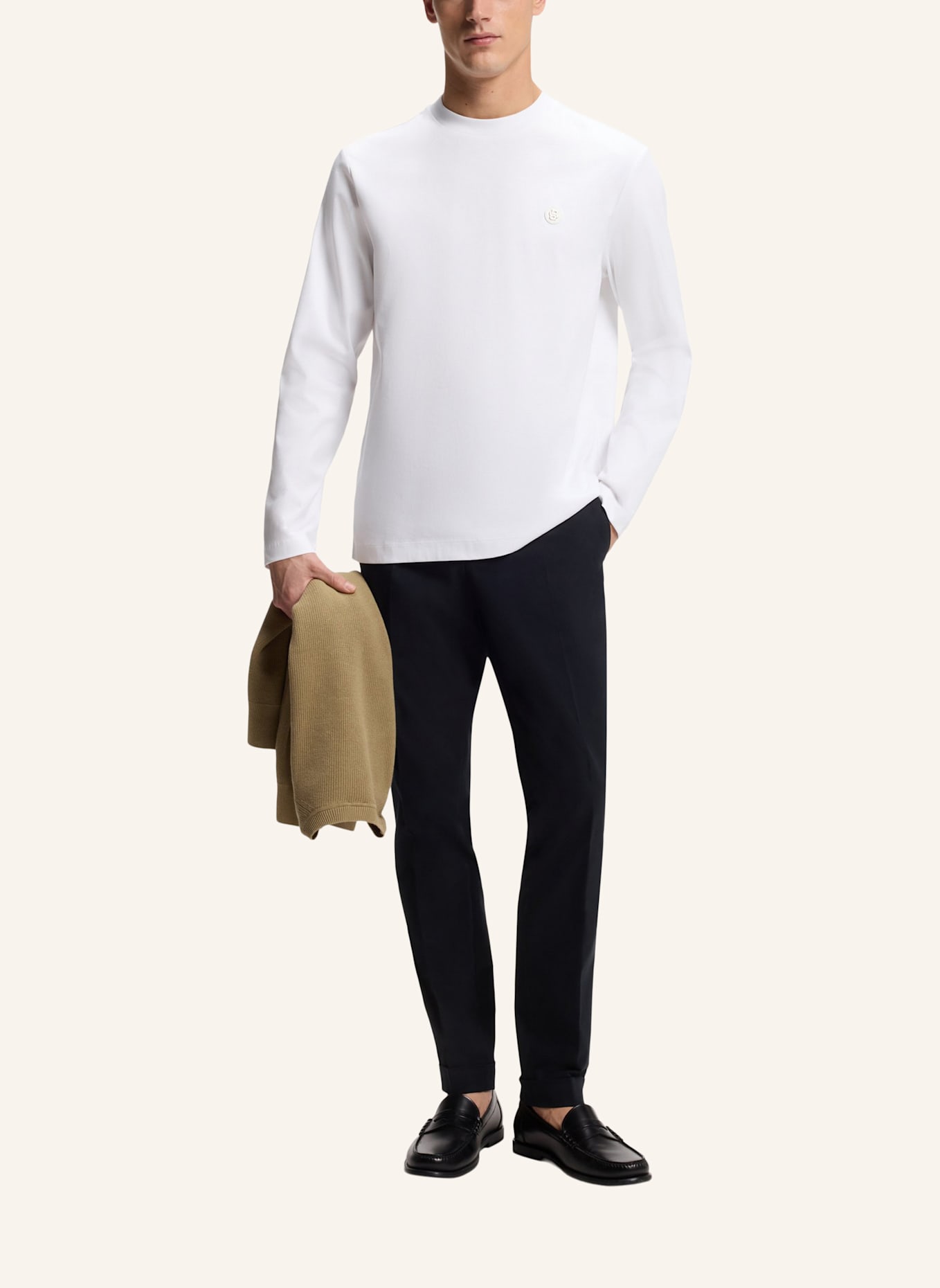 BOSS T-Shirt TOWNLEY 01_TI Regular Fit: WEISS