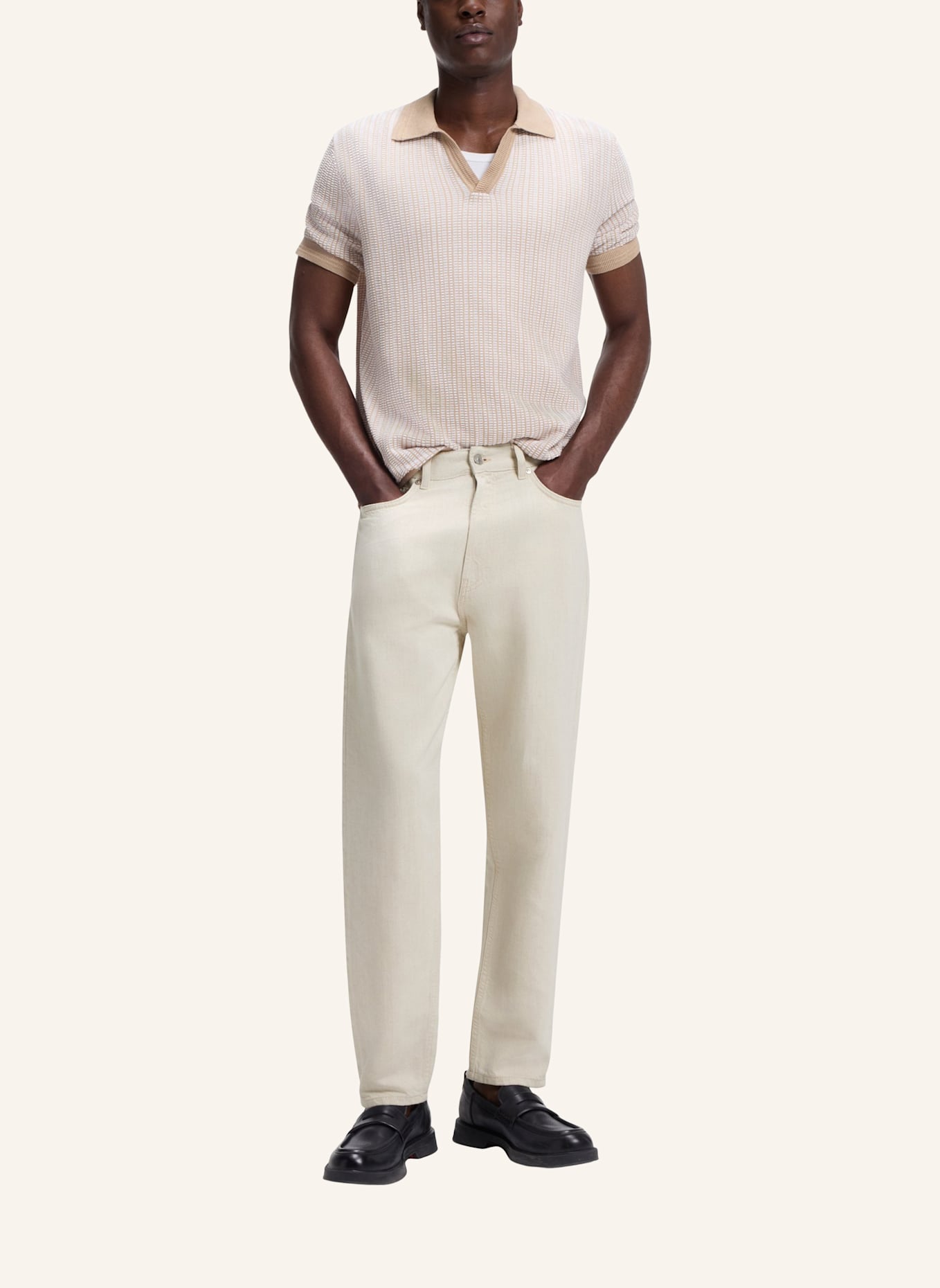 HUGO Jeans HUGO 838 Tapered Fit: WEISS