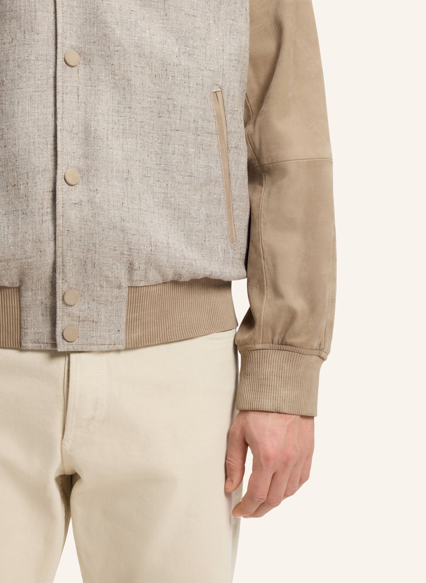 BOSS Lederjacke MASE_SO: BEIGE