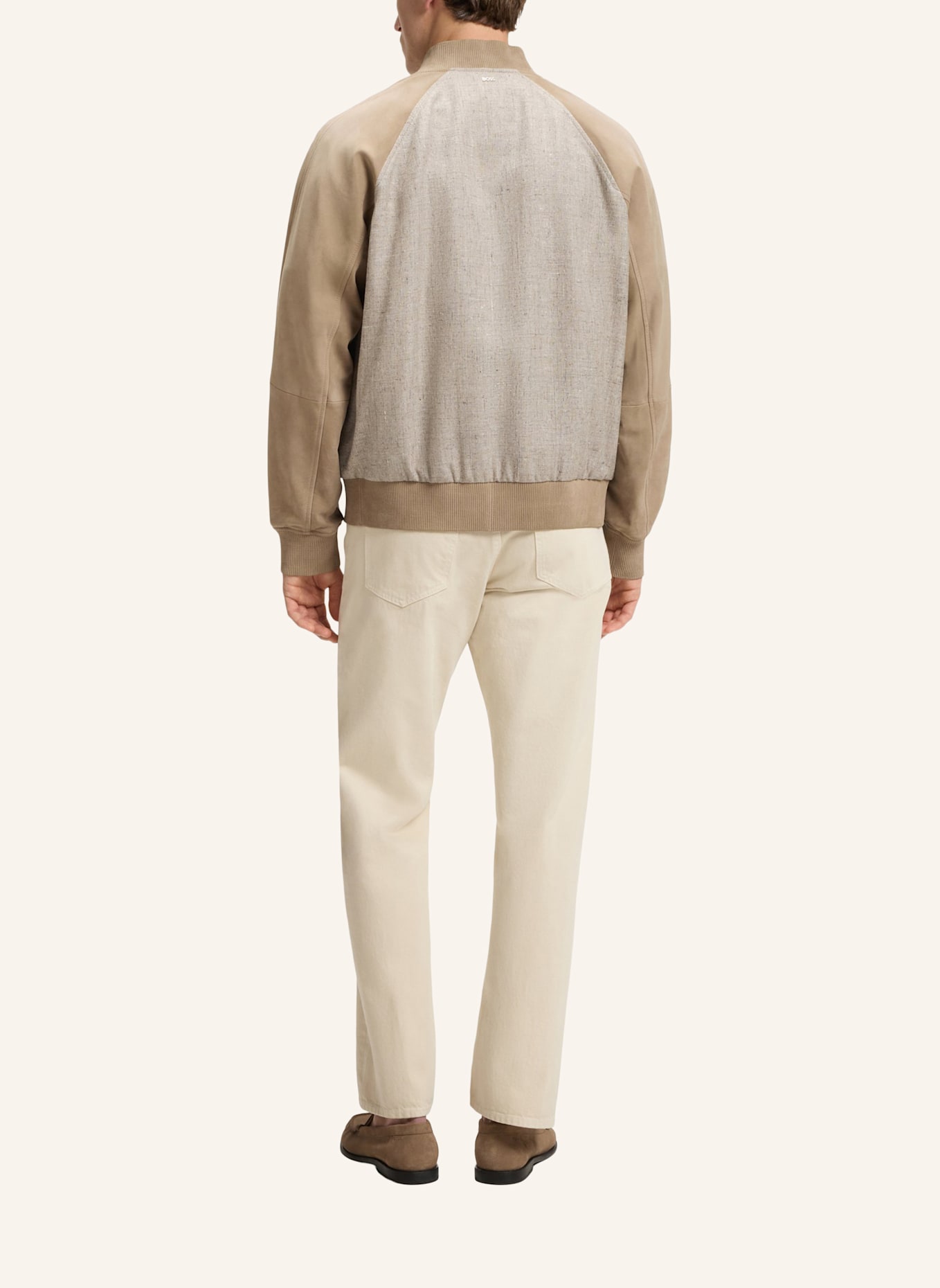 BOSS Lederjacke MASE_SO: BEIGE