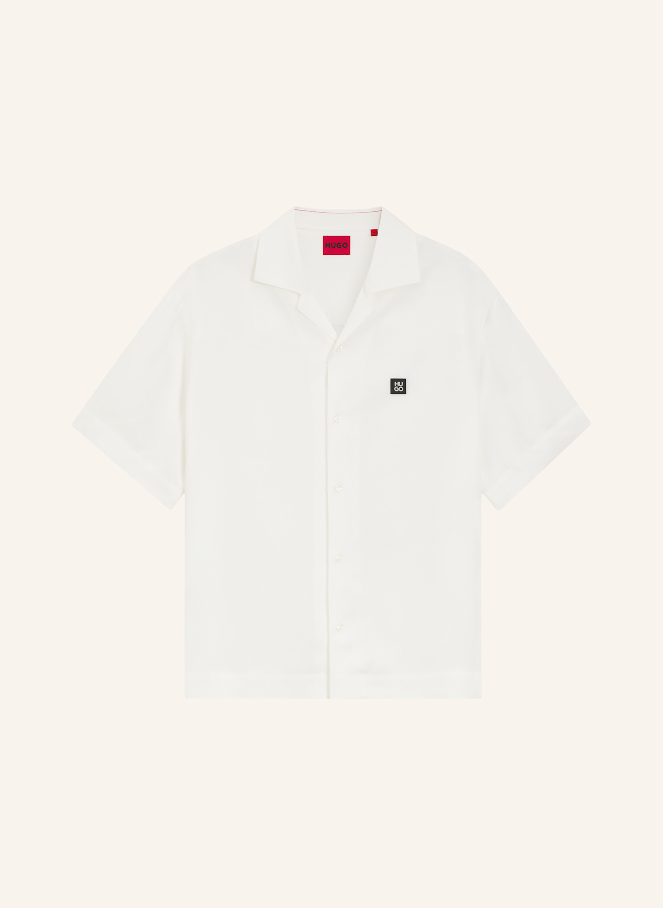 HUGO Casual Hemd ESPINO Oversize Fit: WEISS