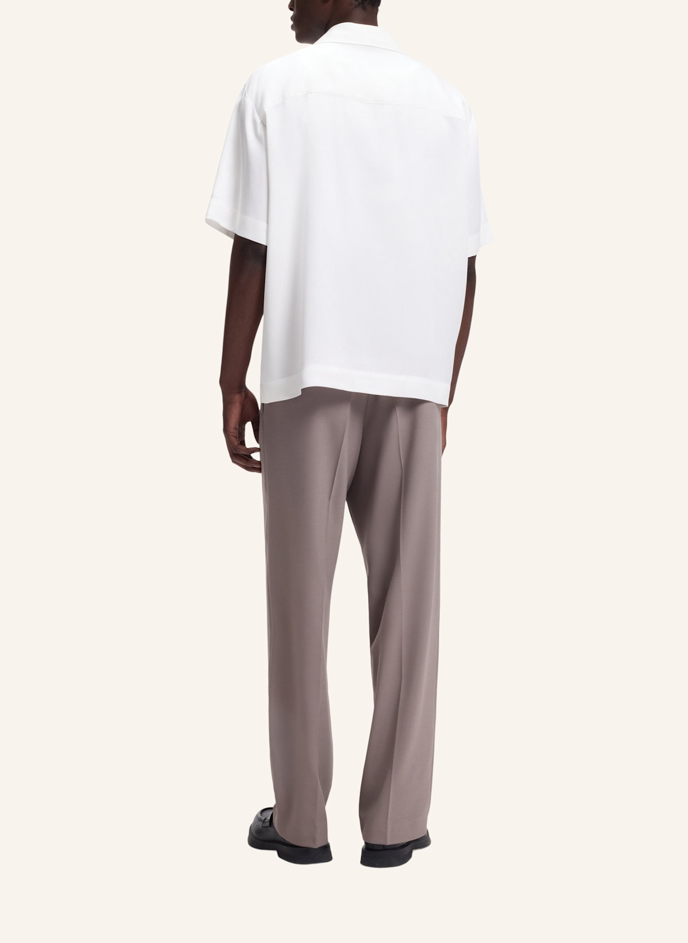 HUGO Casual Hemd ESPINO Oversize Fit: WEISS