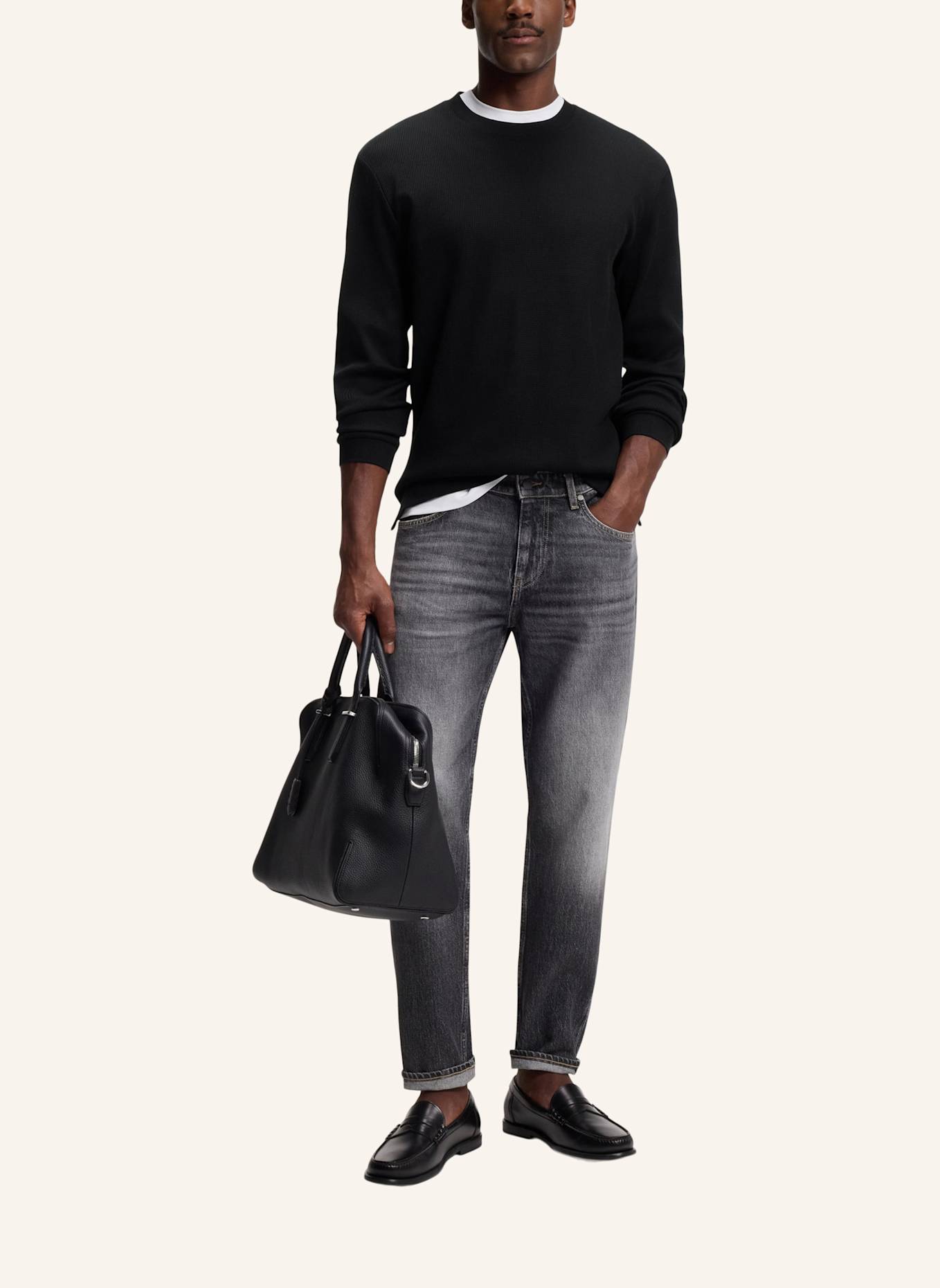 BOSS T-Shirt TALLEY 01_TI Regular Fit: SCHWARZ