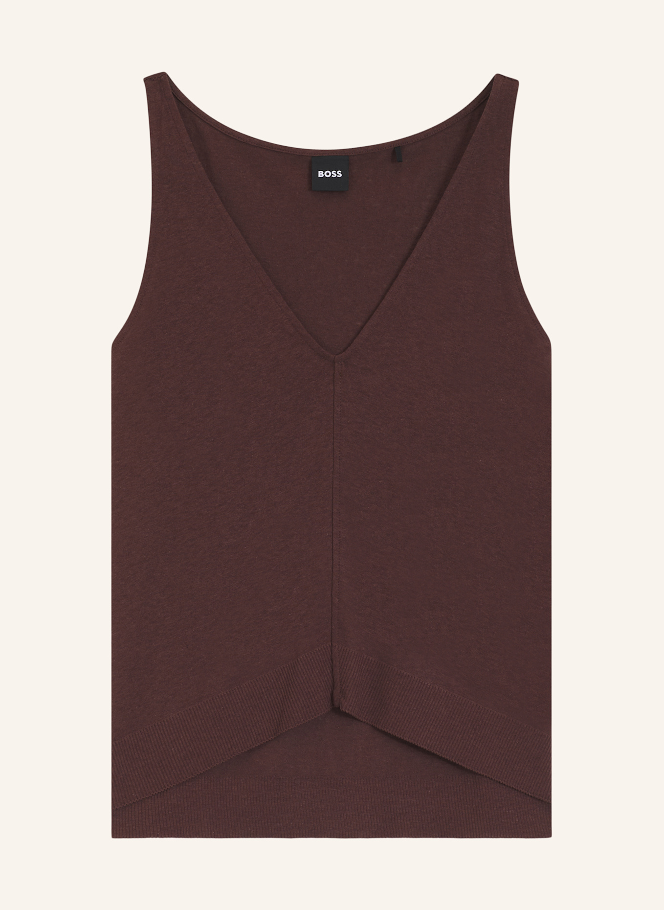 BOSS Casual Top ECLEITA Relaxed Fit: DUNKELBRAUN