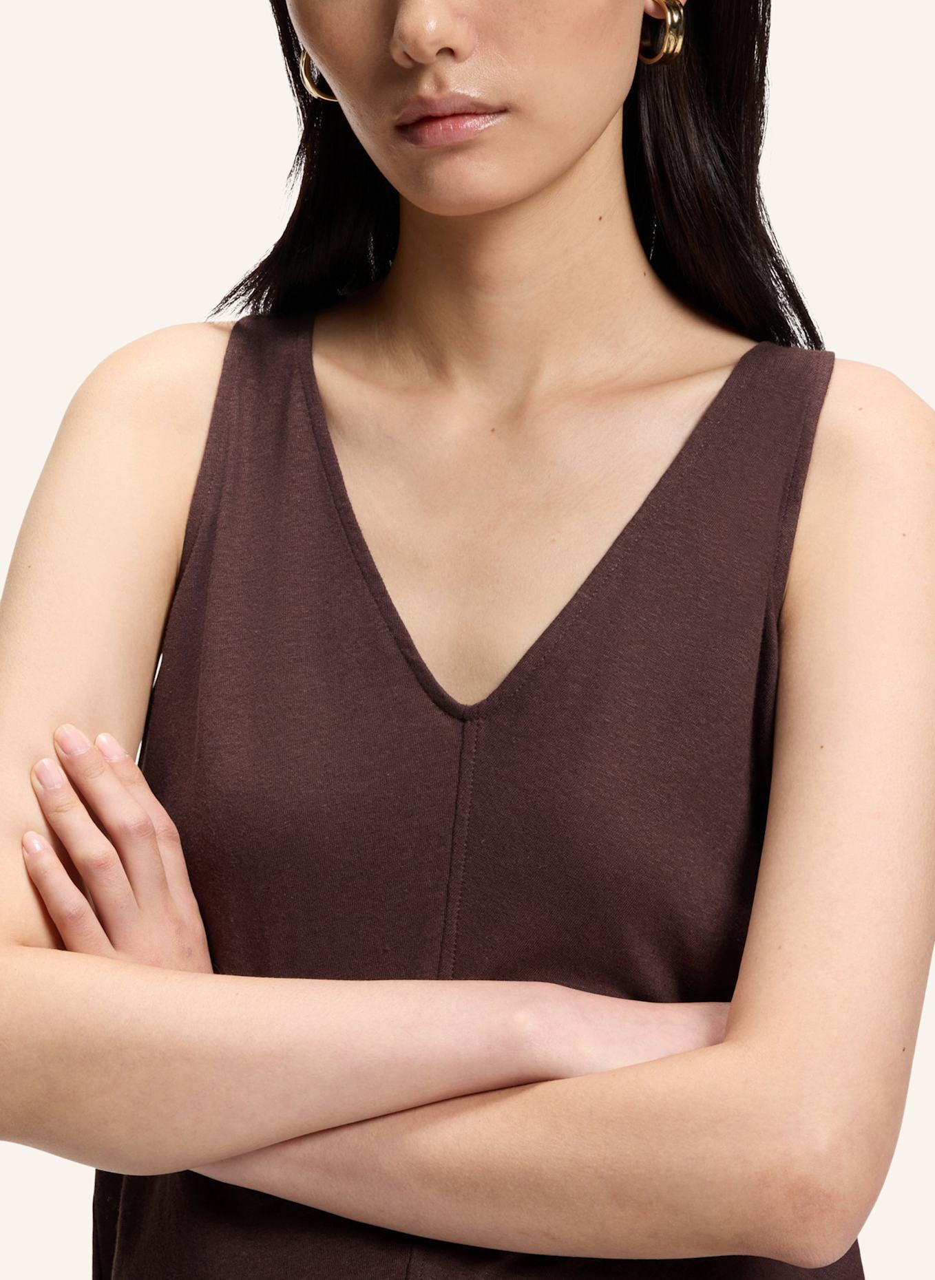 BOSS Casual Top ECLEITA Relaxed Fit: DUNKELBRAUN