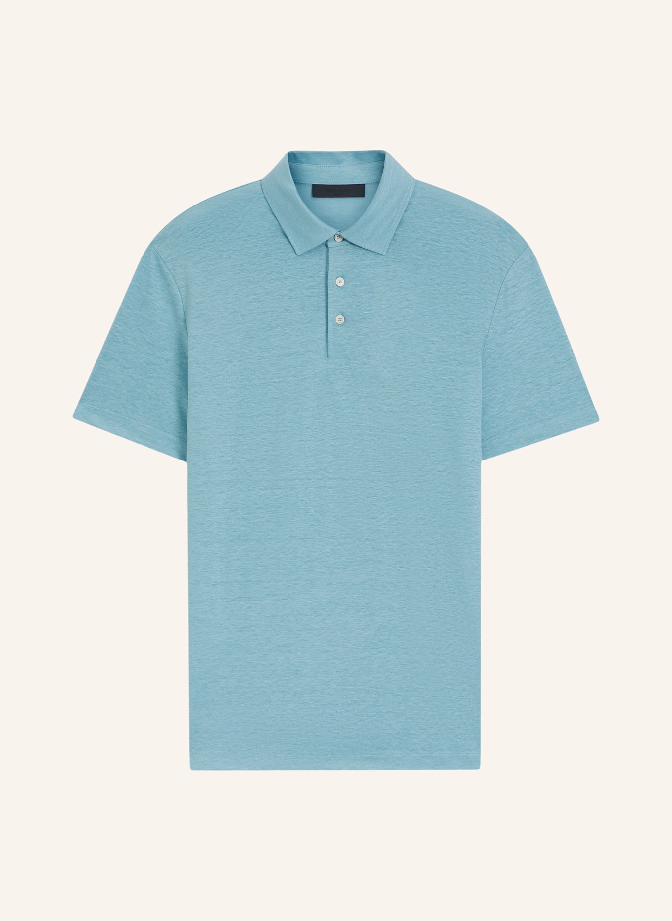 BOSS Strick-Poloshirt PARRIS aus Leinen: BLAU