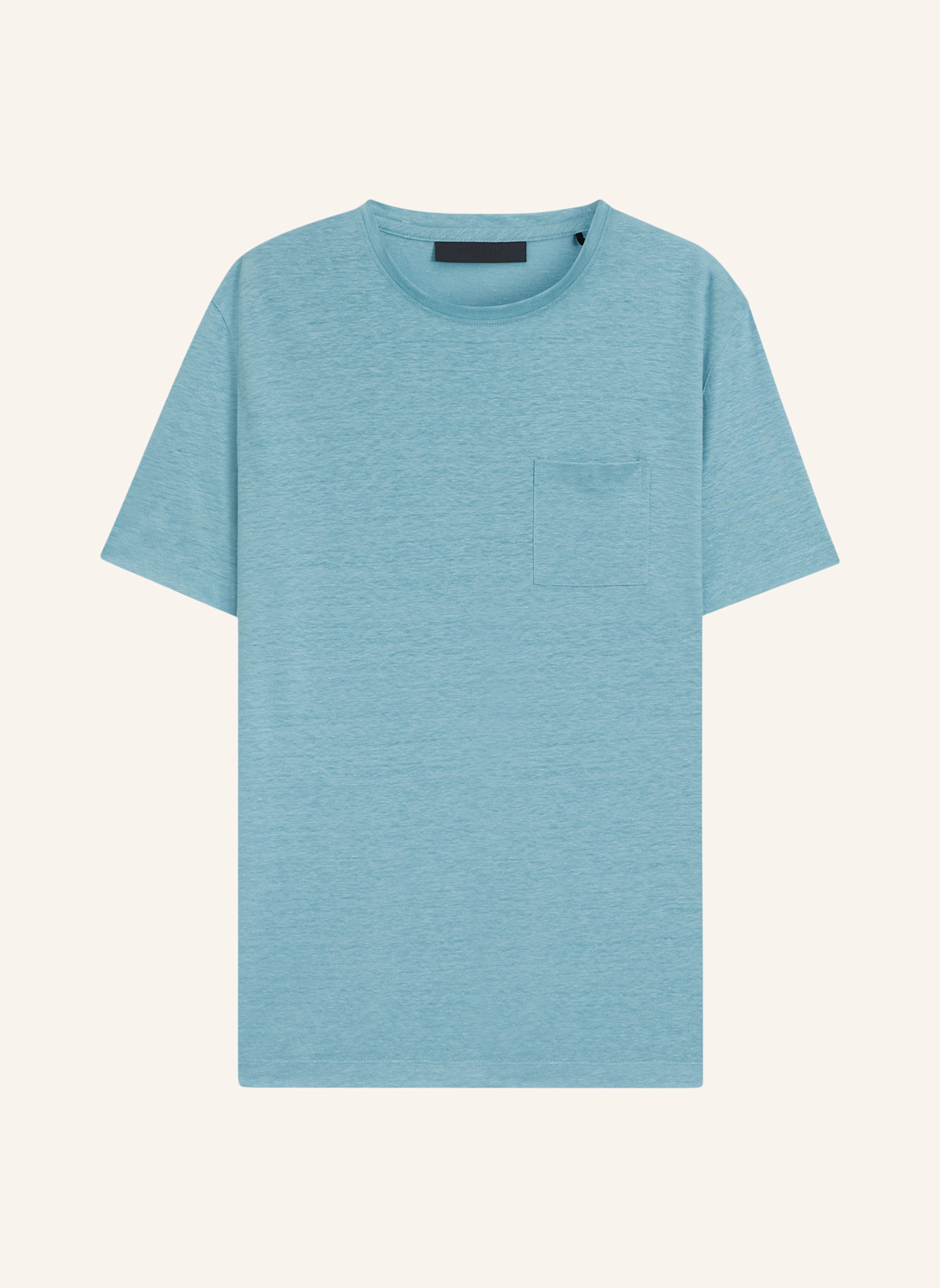 BOSS Strickshirt TAUT aus Leinen: BLAU