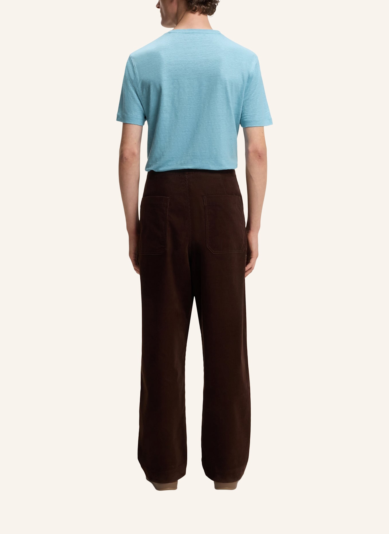 BOSS Strickshirt TAUT aus Leinen: BLAU