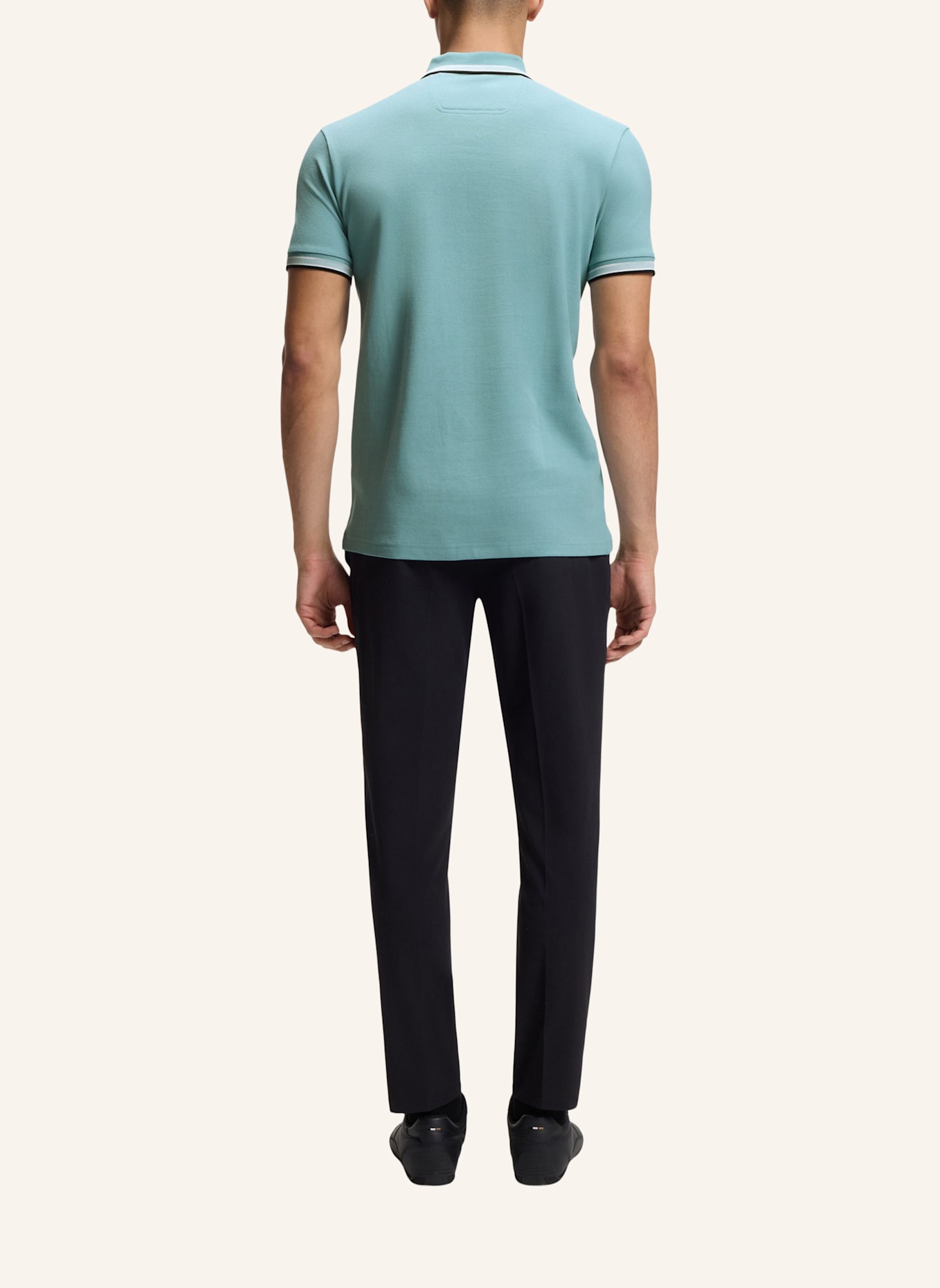 BOSS Piqué-Poloshirt PADDY CURVED Regular Fit: TÜRKIS