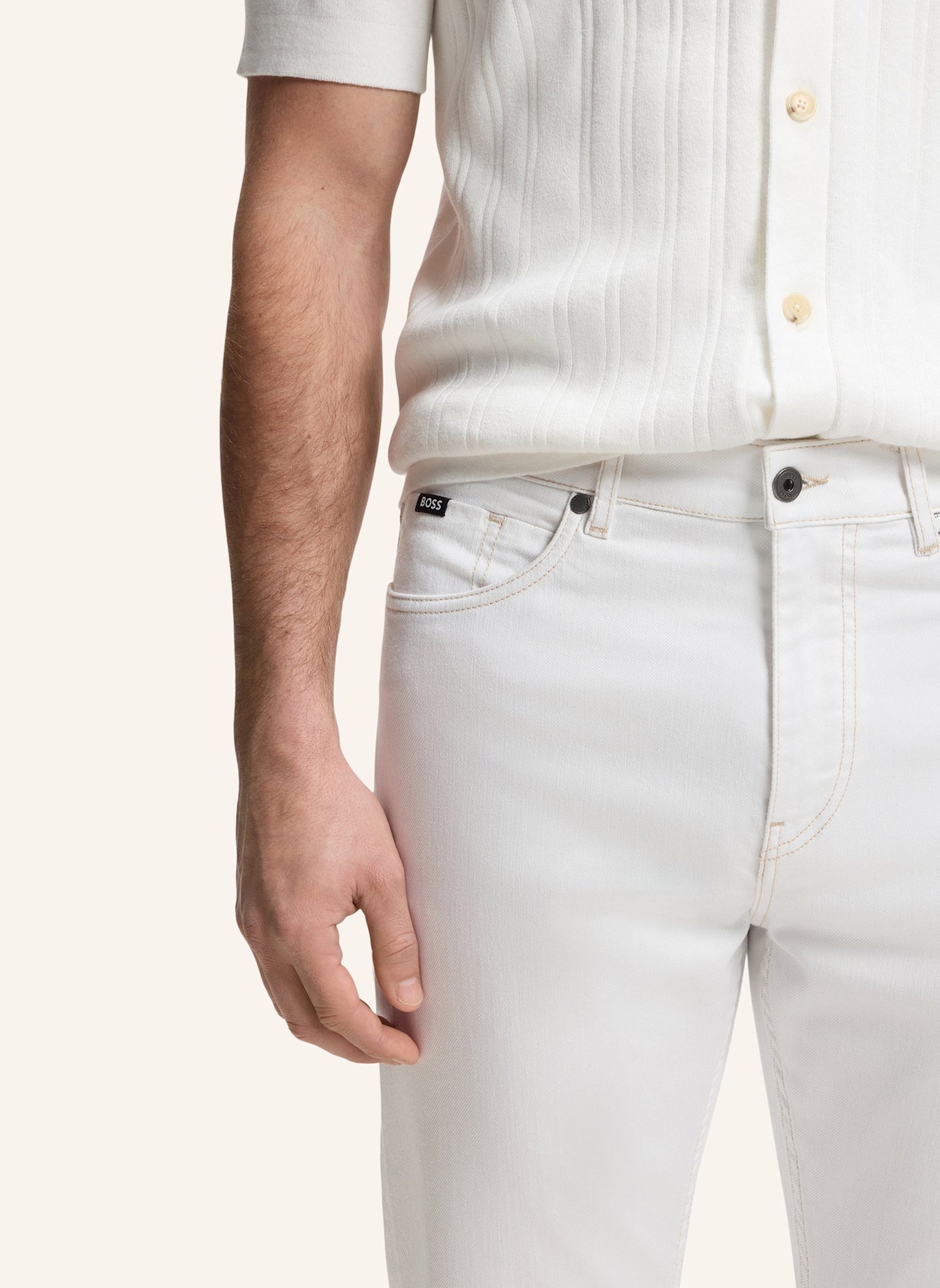 BOSS Jeans H-OGDEN_SO Straight Fit: WEISS