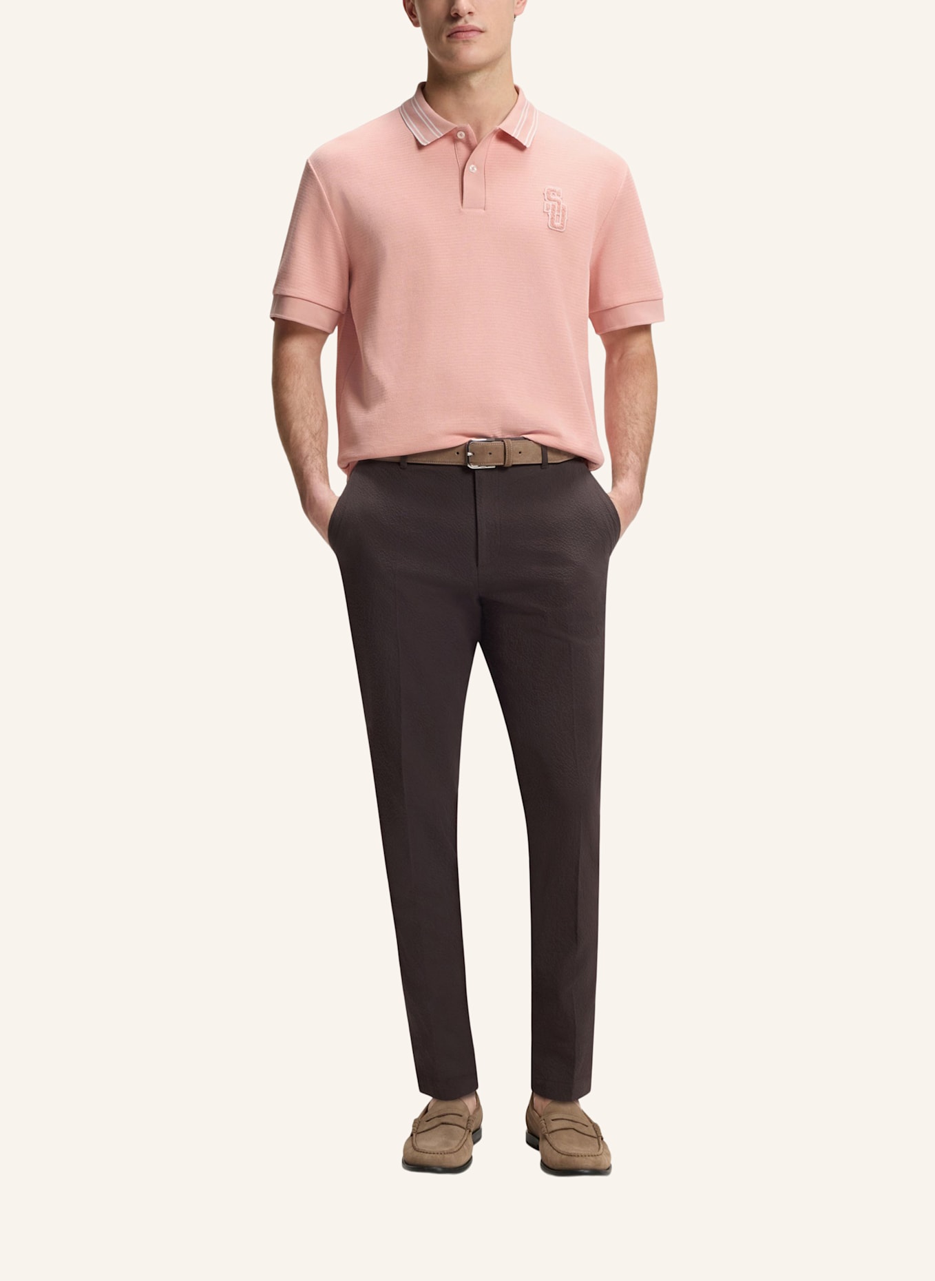 BOSS Poloshirt C-PIANO 50_SO Relaxed Fit: HELLROSA