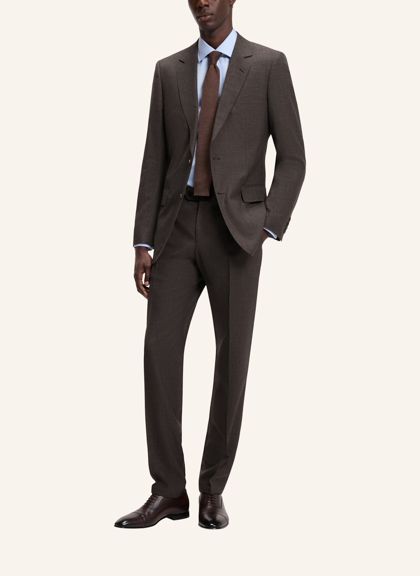 BOSS Anzughose Slim Fit: DUNKELBRAUN