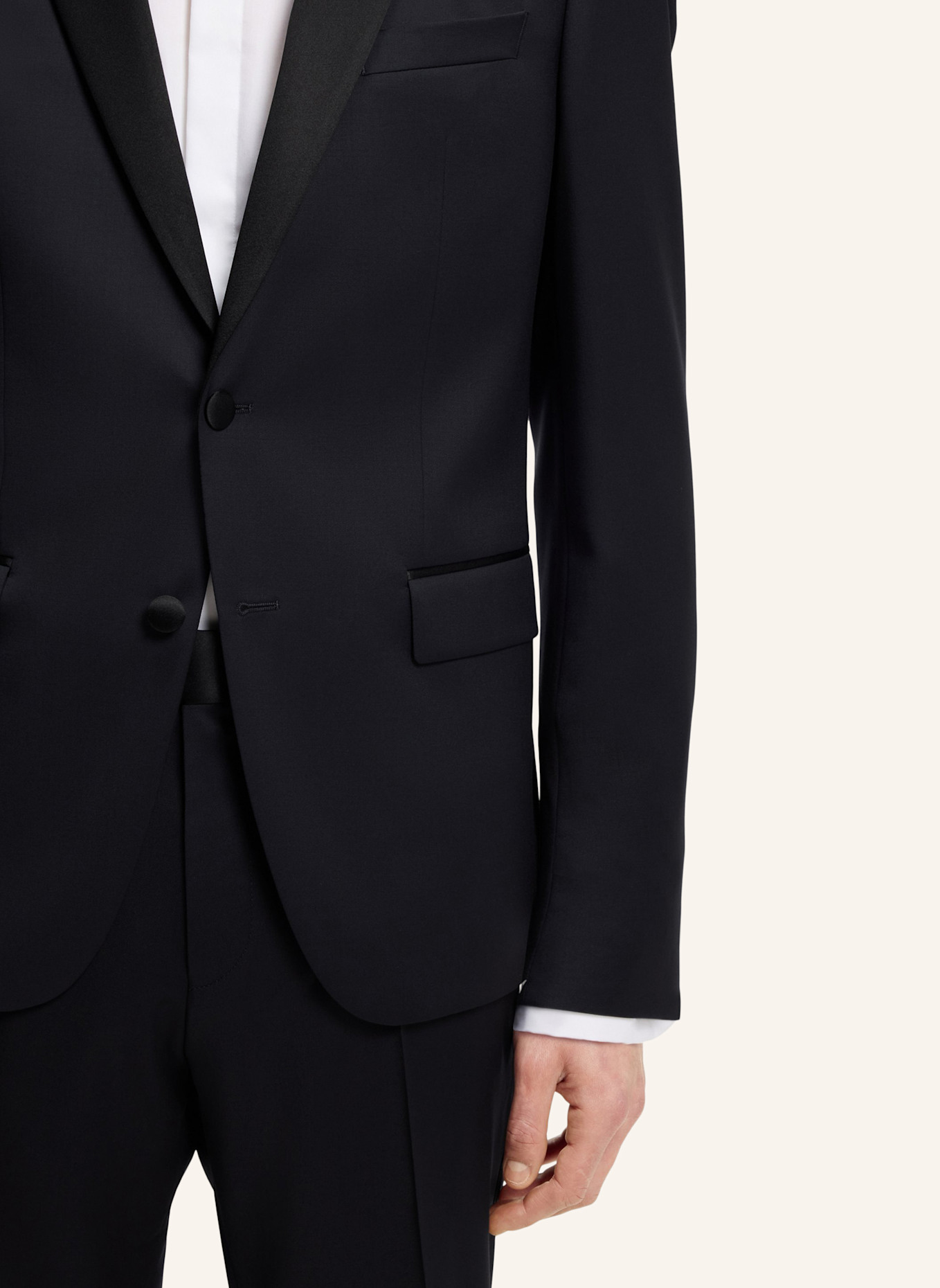 BOSS Smoking-Sakko HUGE Slim Fit: DUNKELBLAU