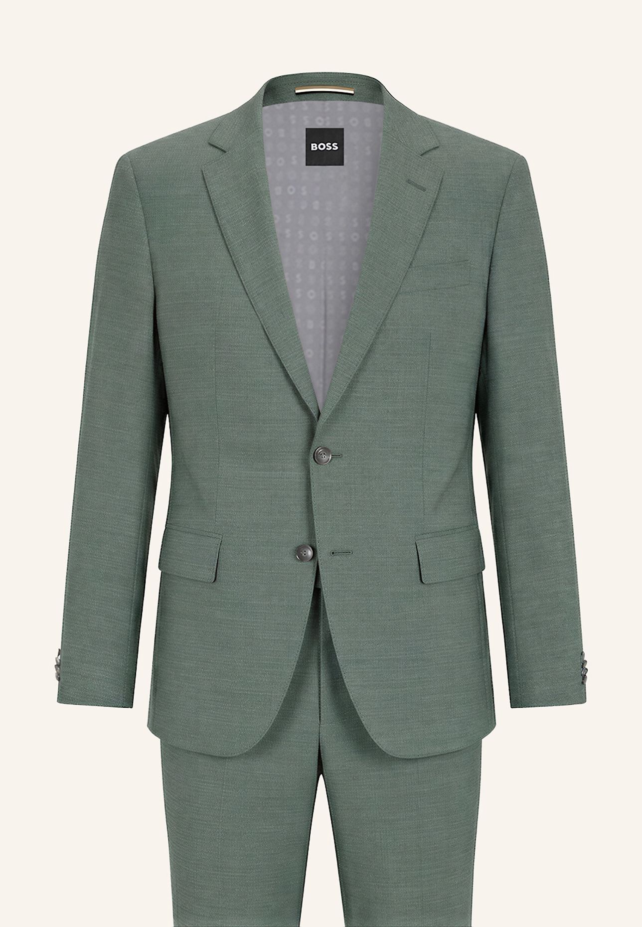 BOSS Business Anzug H-HUGE-2PCS-253 Slim Fit: GRÜN