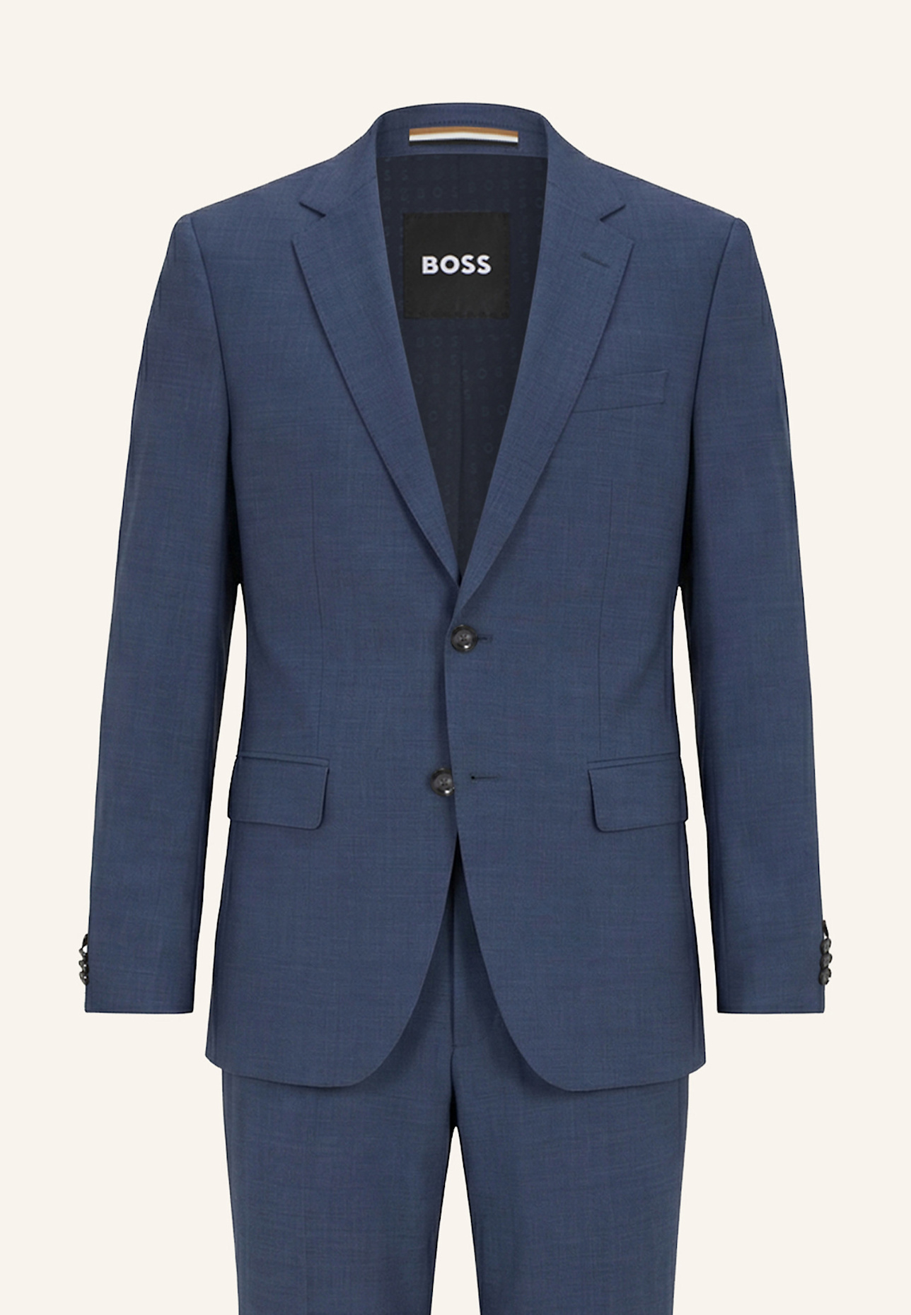 BOSS Business Anzug H-HUGE-2PCS-253 Slim Fit: BLAU