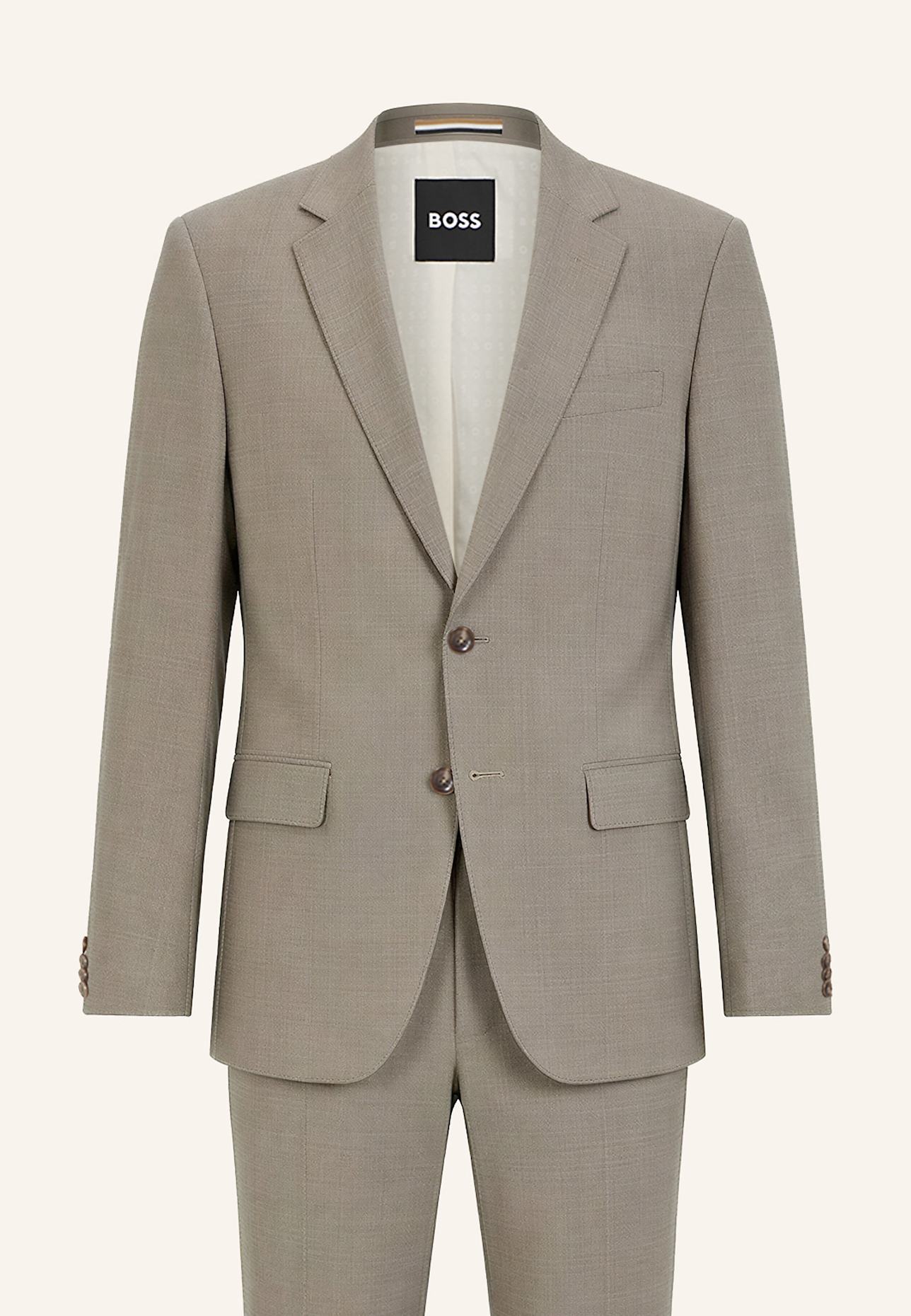 BOSS Business Anzug H-HUGE-2PCS-253 Slim Fit: KHAKI