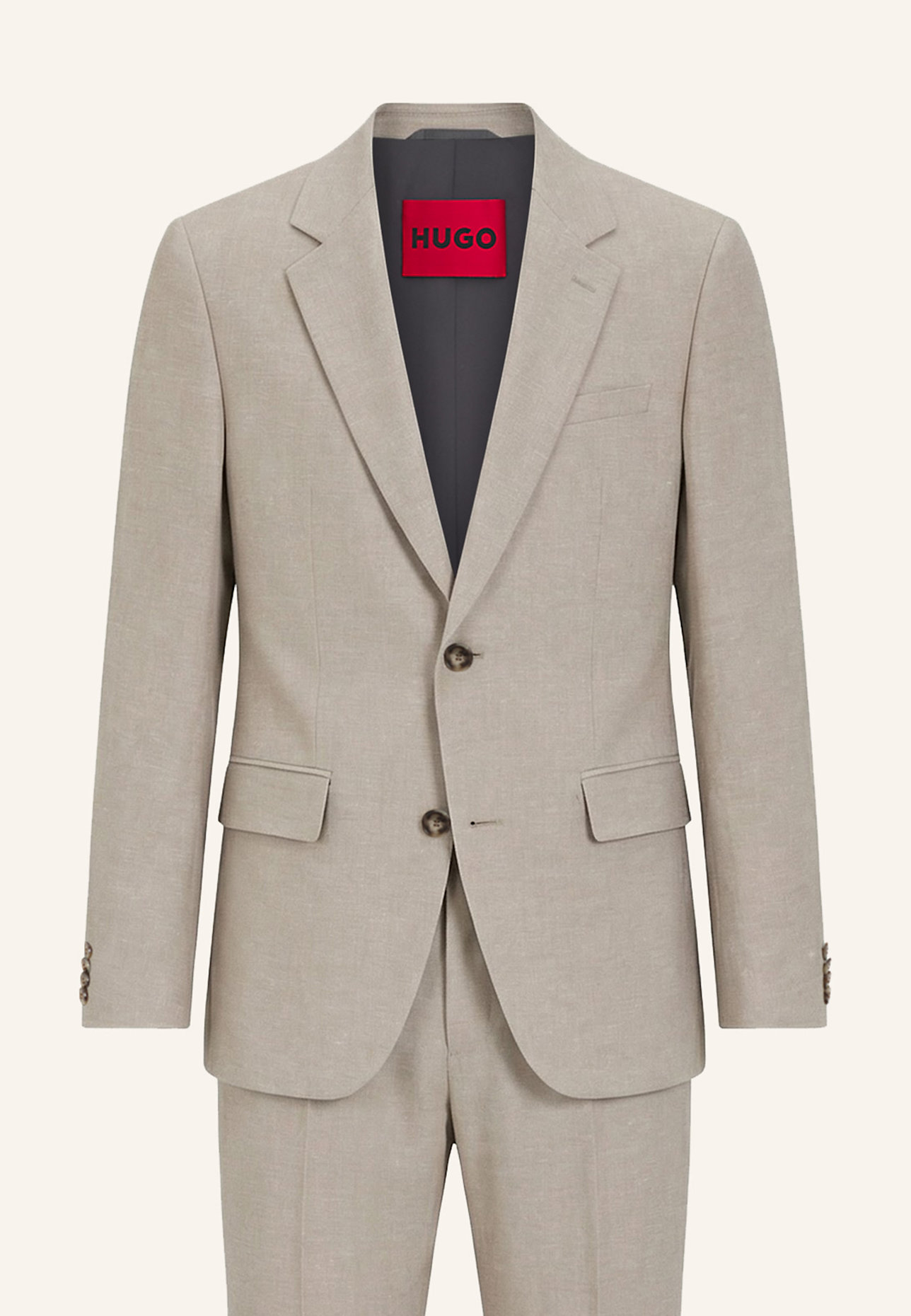 HUGO Business Anzug HENRY-GETLIN253X Slim Fit: HELLBRAUN