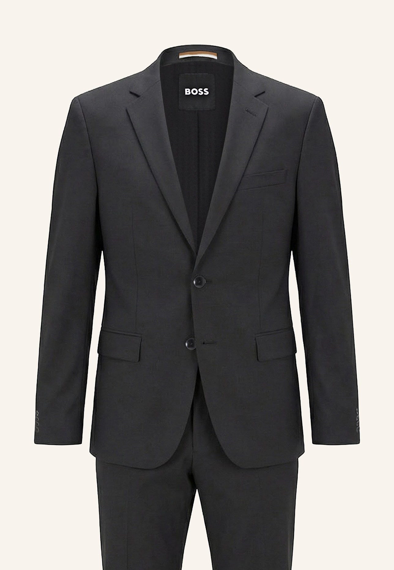 BOSS Business Anzug H-HUGE-2PCS-224 Slim Fit: SCHWARZ