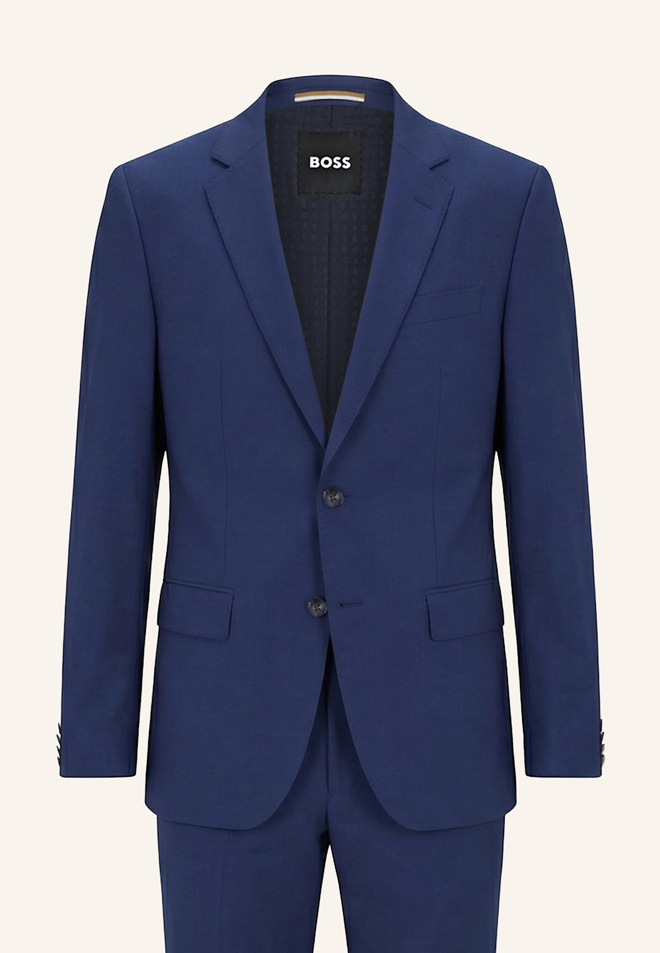 BOSS Business Anzug H-HUGE-2PCS-224 Slim Fit: DUNKELBLAU