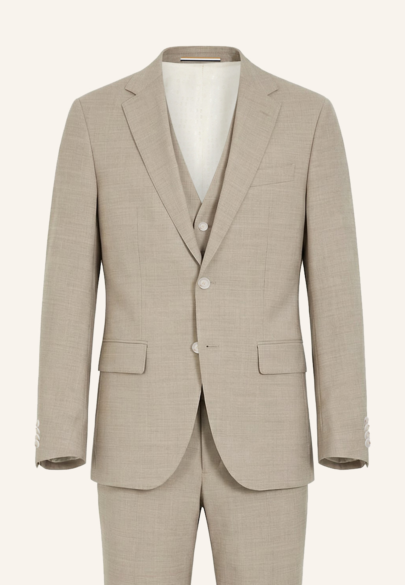 BOSS Business Anzug H-JECKSON-3PCS-253 Regular Fit: KHAKI