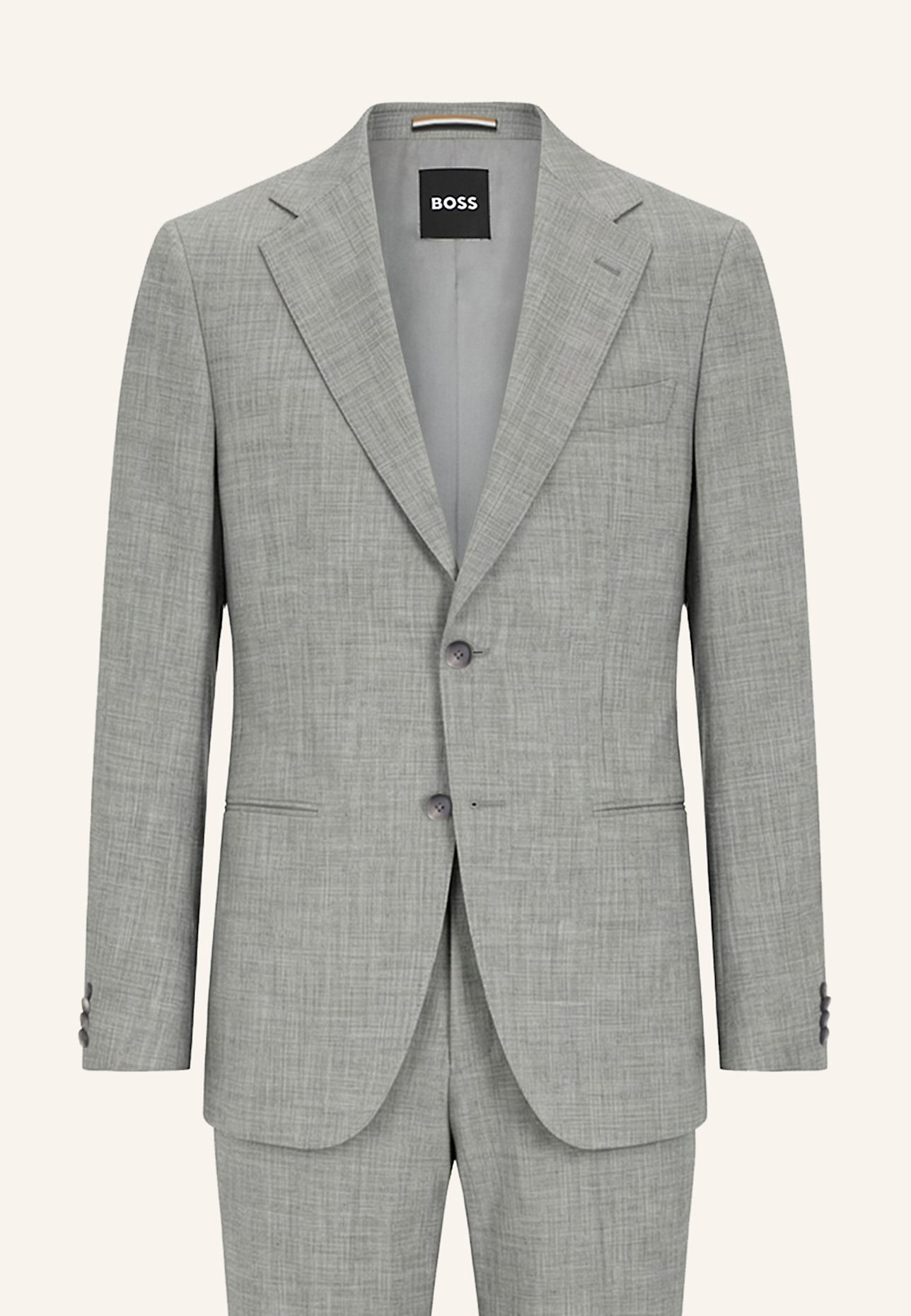 BOSS Business Anzug C-HUGE-2PCS-261 Slim Fit: SILBER