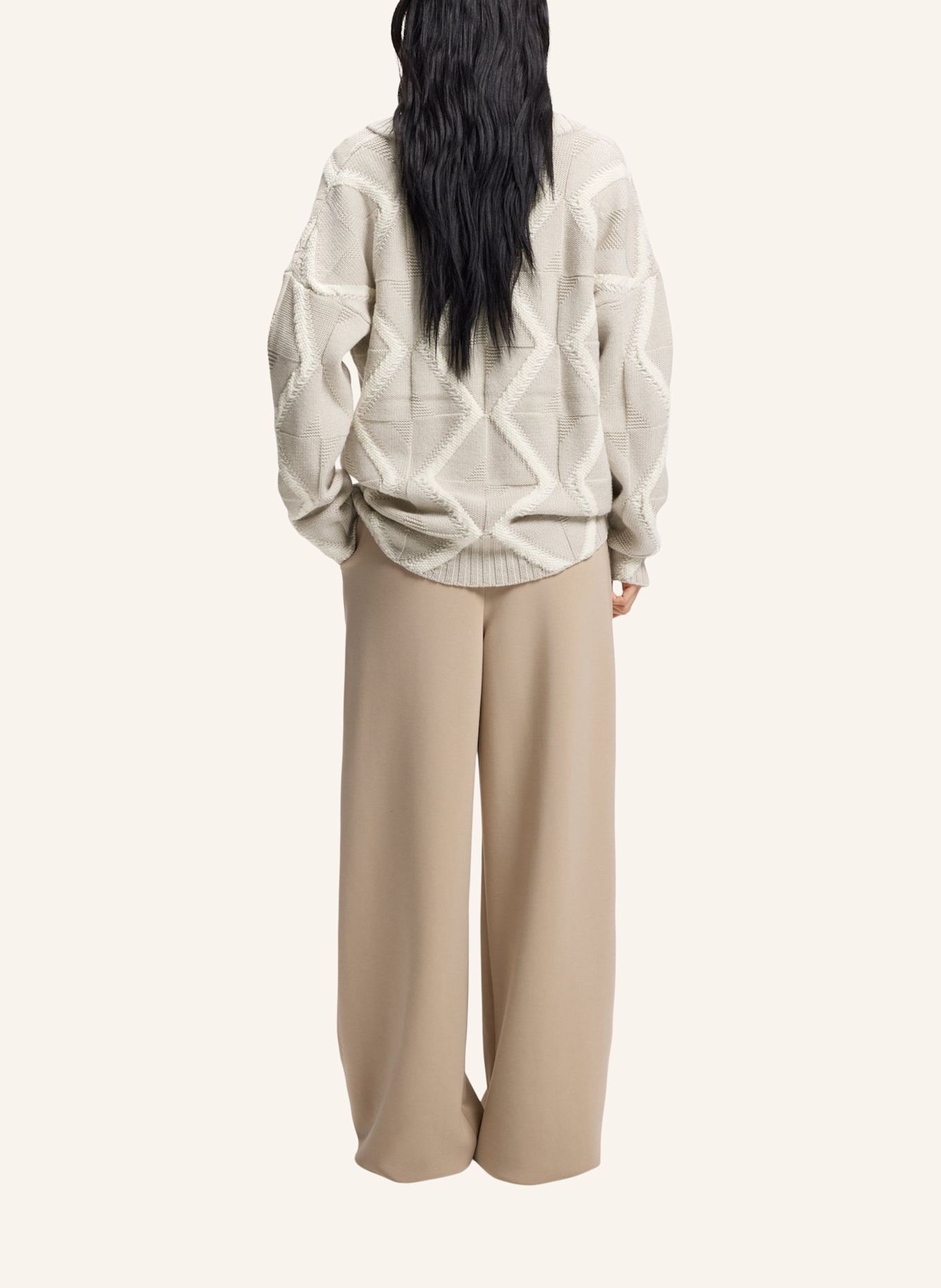 BOSS Pullover FLARIN Relaxed Fit: WEISS