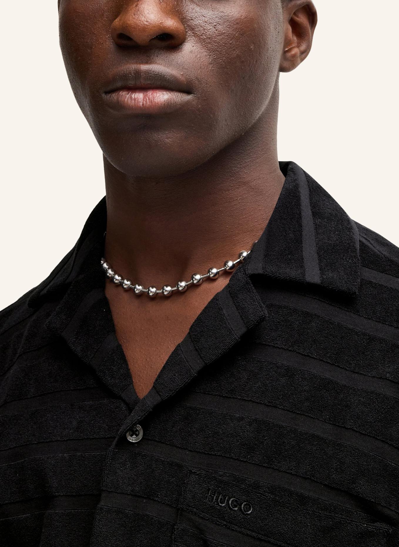 HUGO Business Hemd ELLINO Relaxed Fit: SCHWARZ