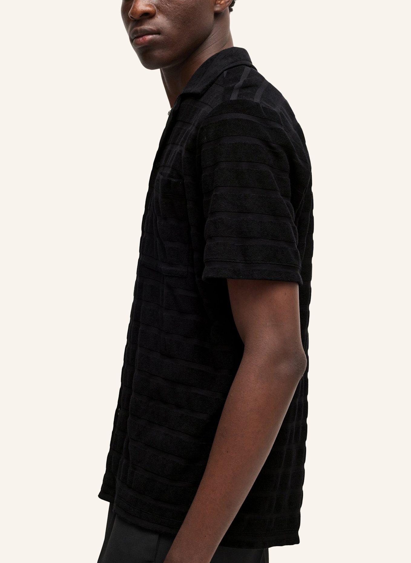 HUGO Business Hemd ELLINO Relaxed Fit: SCHWARZ