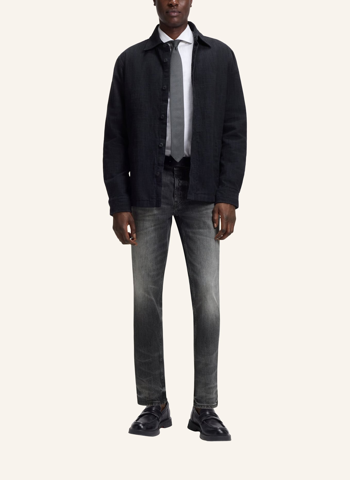 HUGO Jeans HUGO 634 Tapered Fit: SCHWARZ