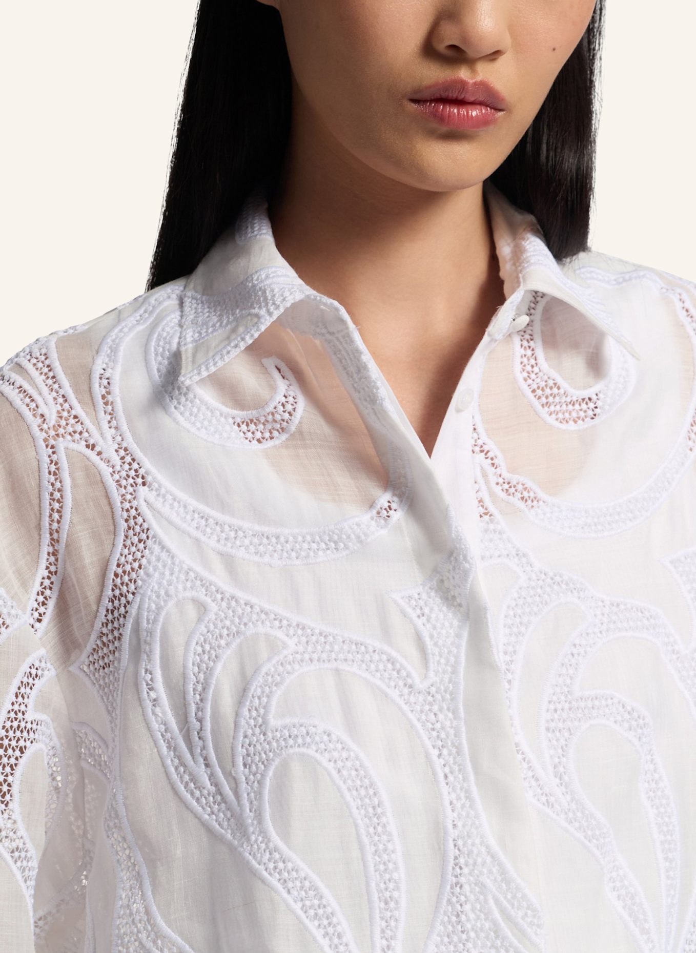 BOSS Business Bluse BALISYA Regular Fit: WEISS