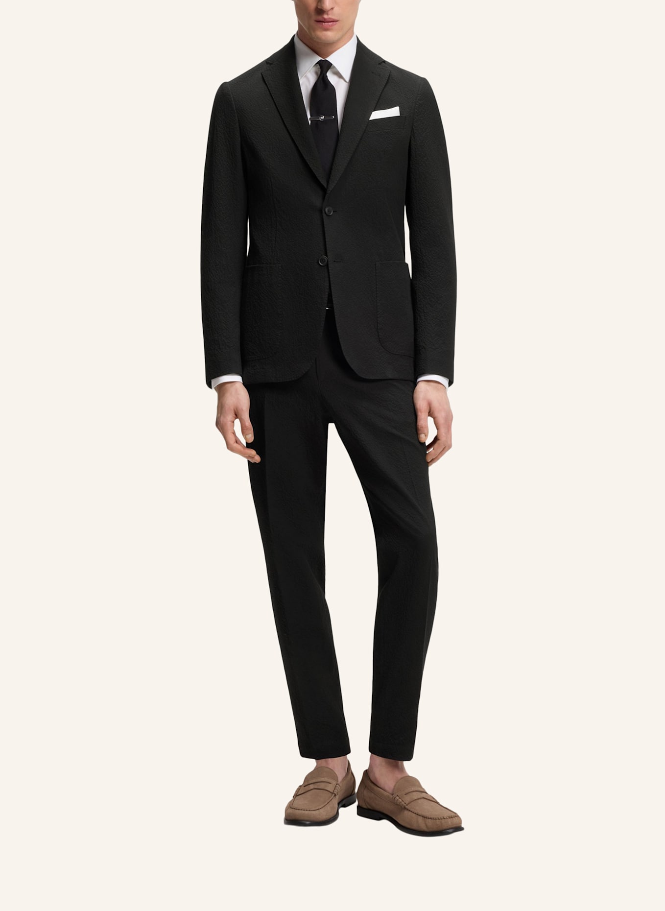 BOSS Business Hose C-PERIN-262 Tapered Fit: SCHWARZ