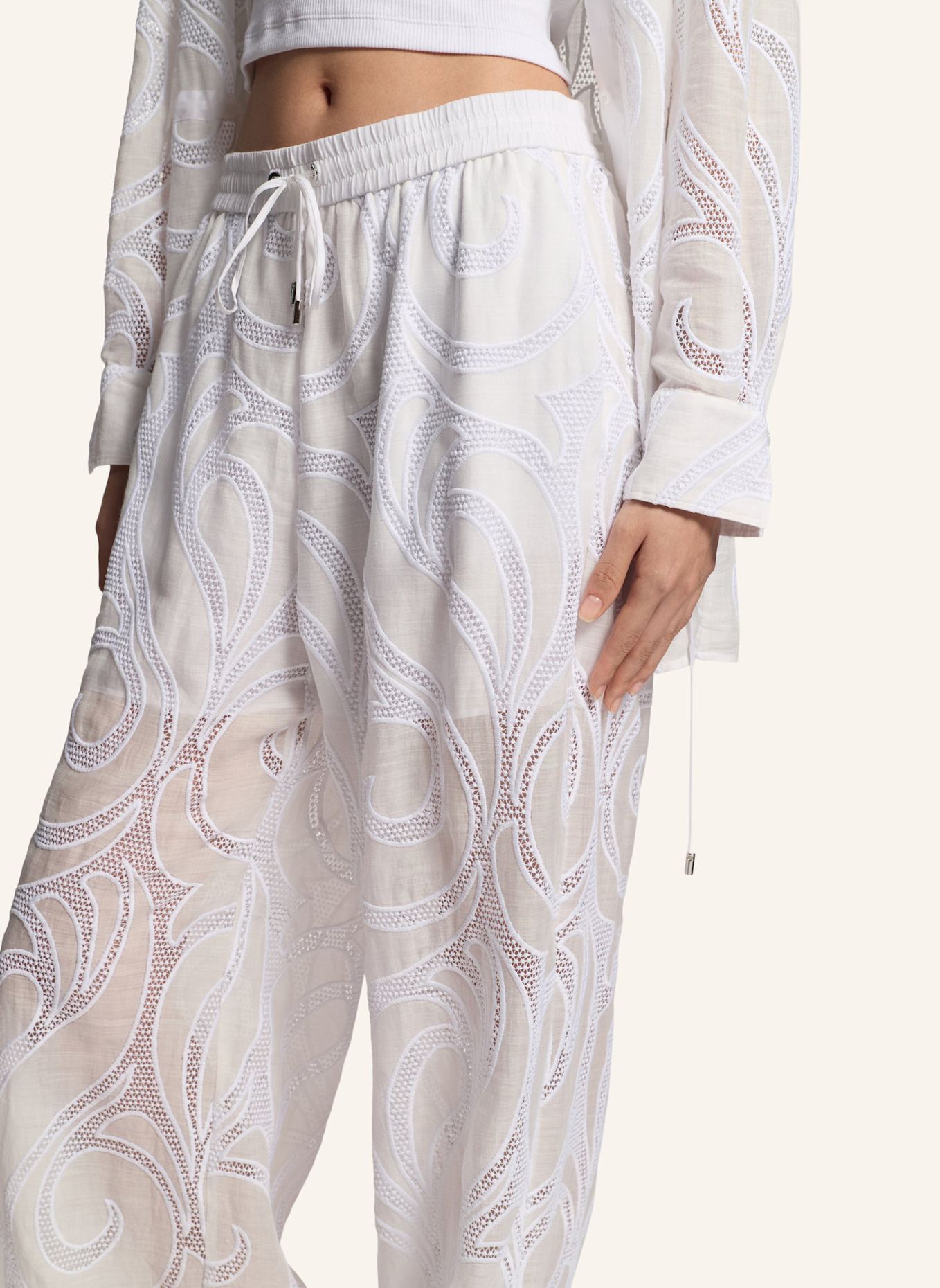 BOSS Business Hose TALISYA Relaxed Fit: WEISS