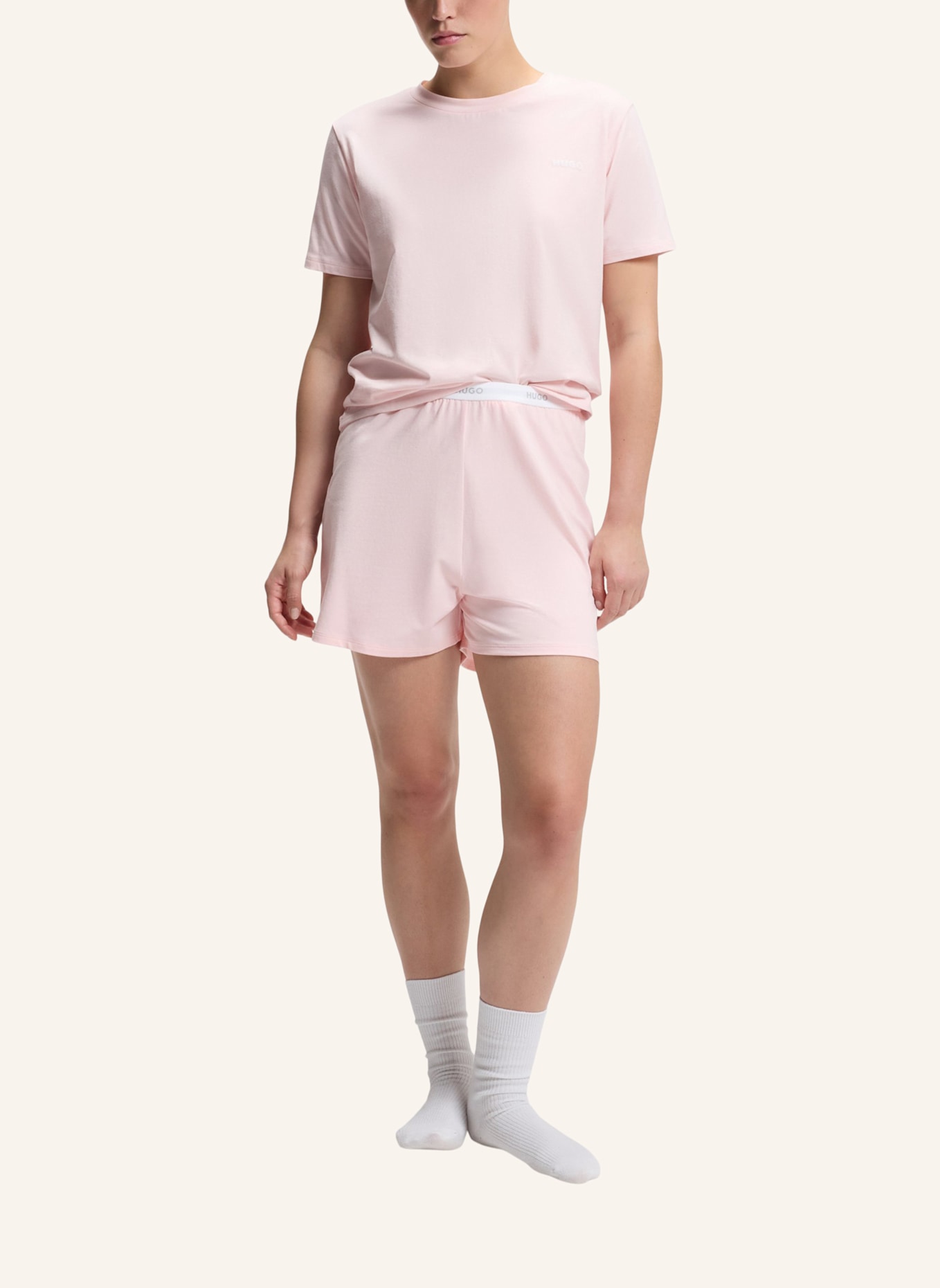 HUGO Pyjamas Unterteil HUGO ID SHORTS: HELLROSA