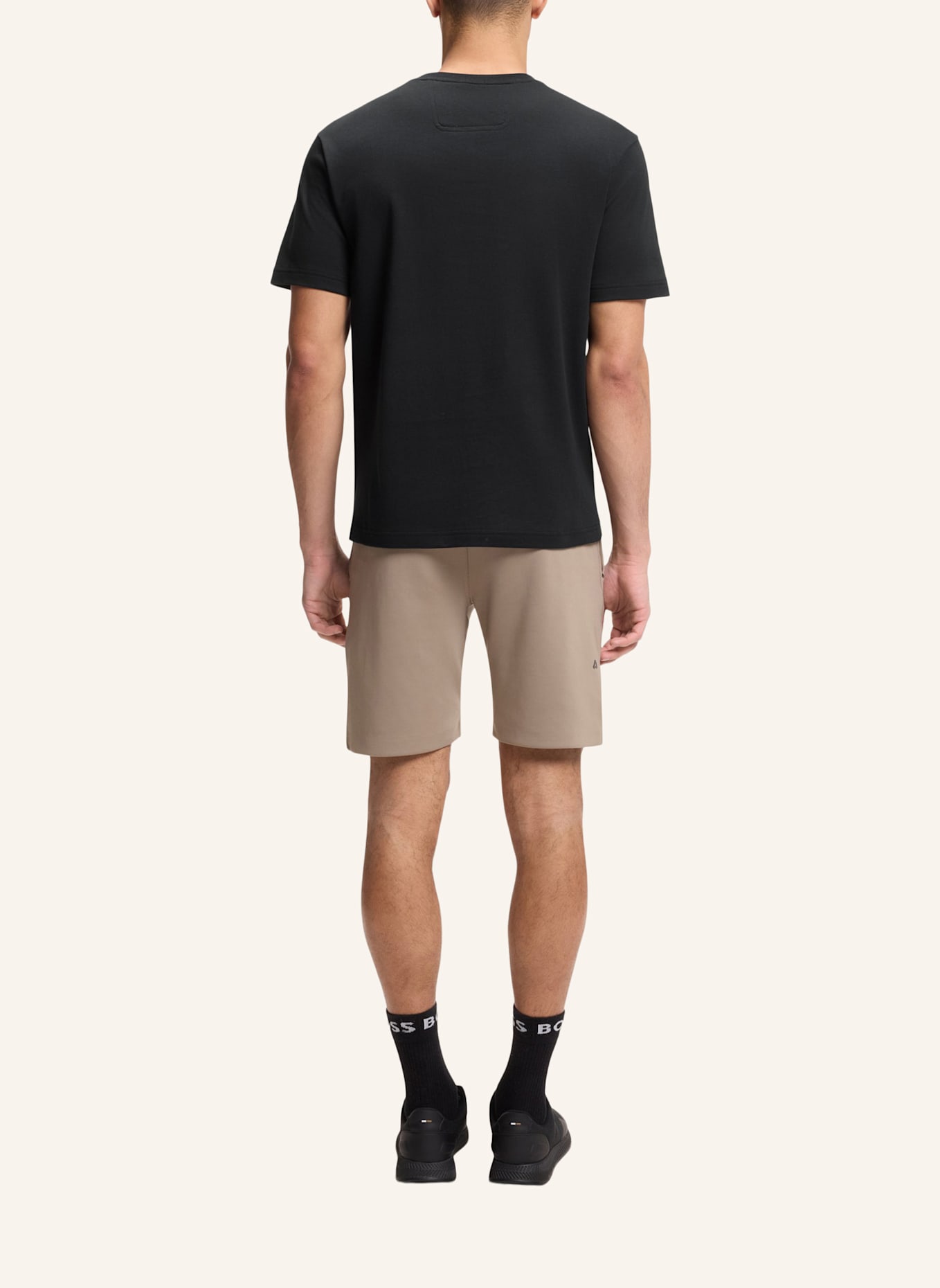 BOSS T-Shirt TEE PRINT STRIPED CZ Relaxed Fit: SCHWARZ