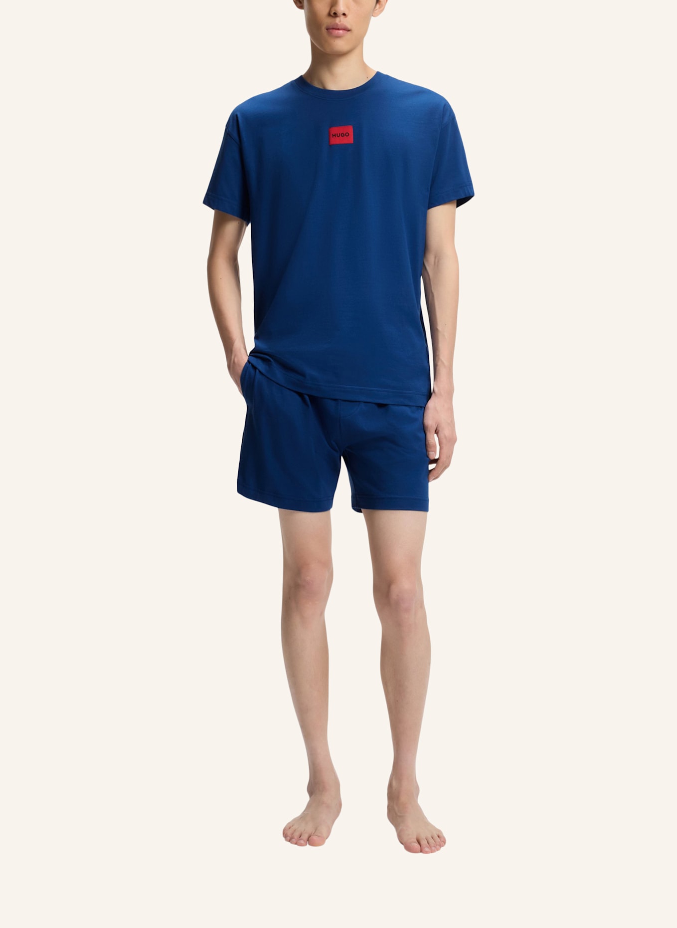 HUGO Pyjama-Set GALAXY SHORT SET Regular Fit: BLAU