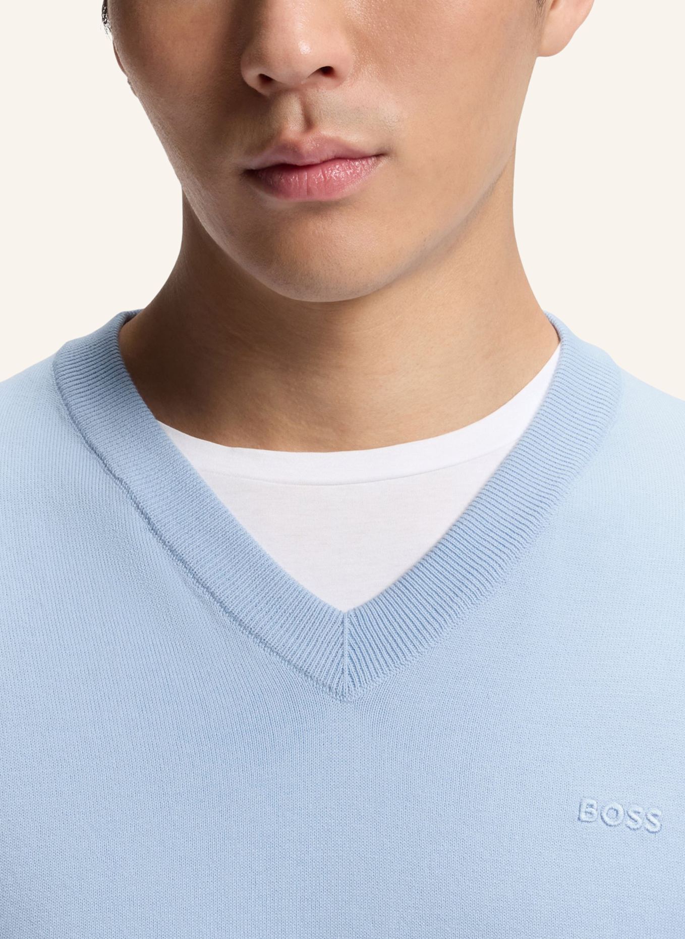 BOSS Pullover UPACELLO-L Regular Fit: HELLBLAU