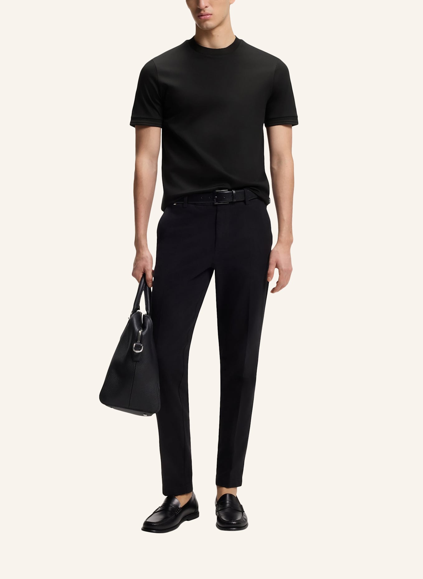 BOSS T-Shirt H-TESSLER 238 Slim Fit: SCHWARZ