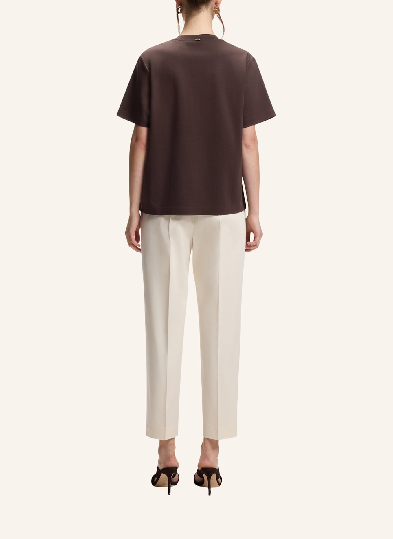 BOSS T-Shirt EHARPA Relaxed Fit: DUNKELBRAUN