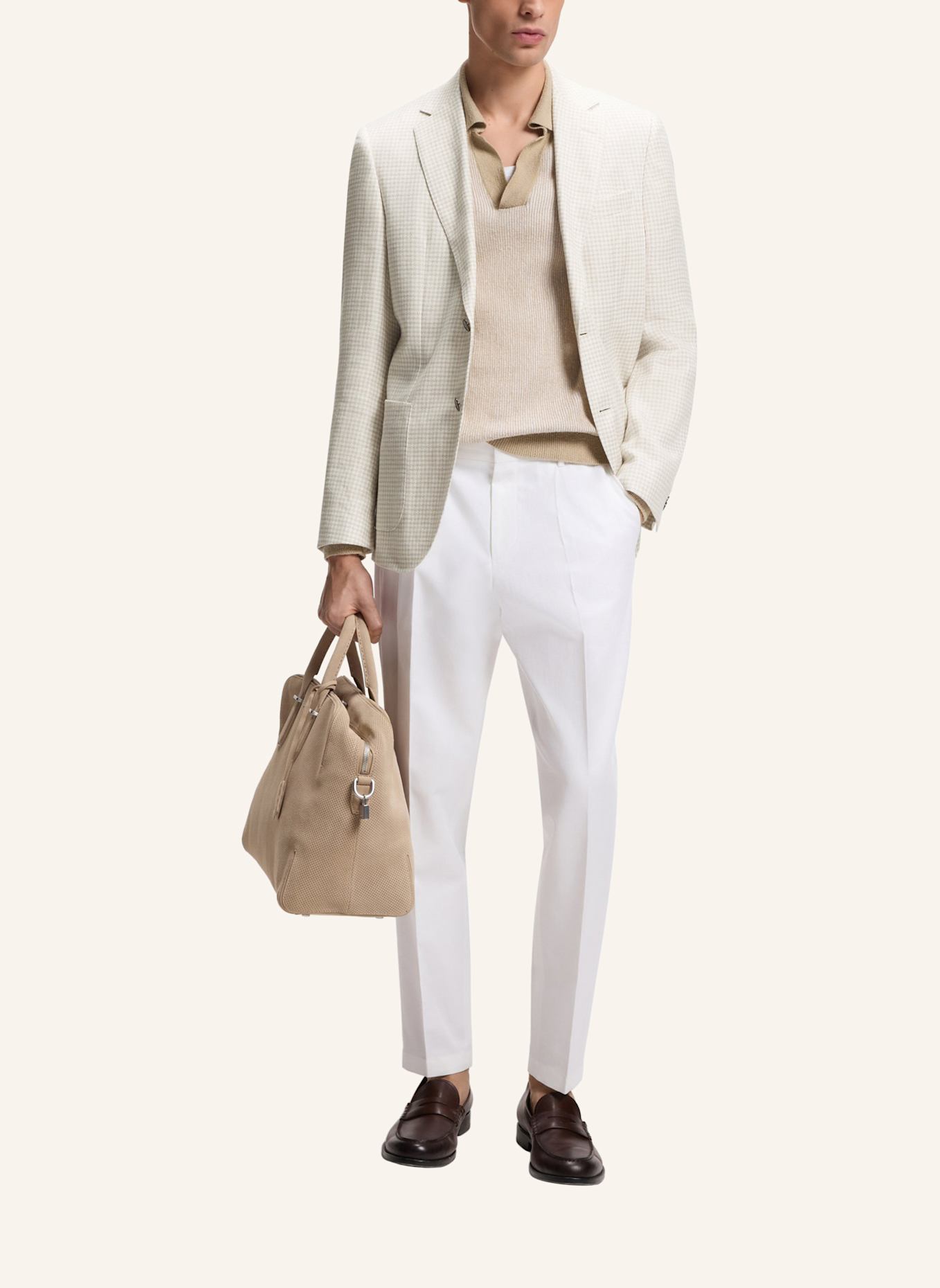 BOSS Blazer H-JANSON-FL-261 Slim Fit: BEIGE