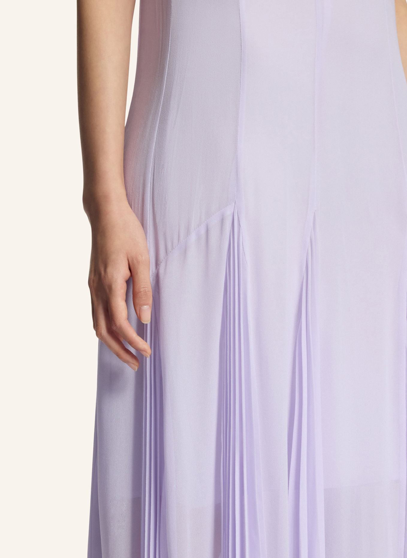 BOSS Kleid DAVORA mit Plissees: LILA