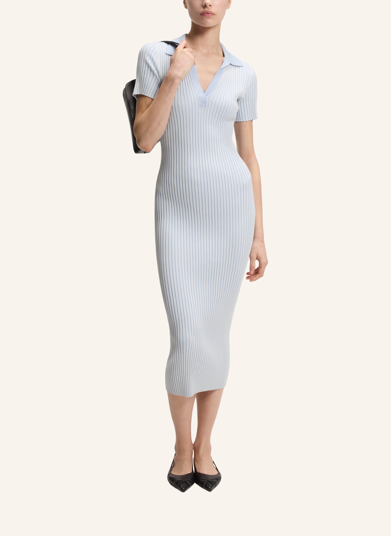 HUGO Gestricktes Kleid SUNSYRY Slim Fit: ROSA